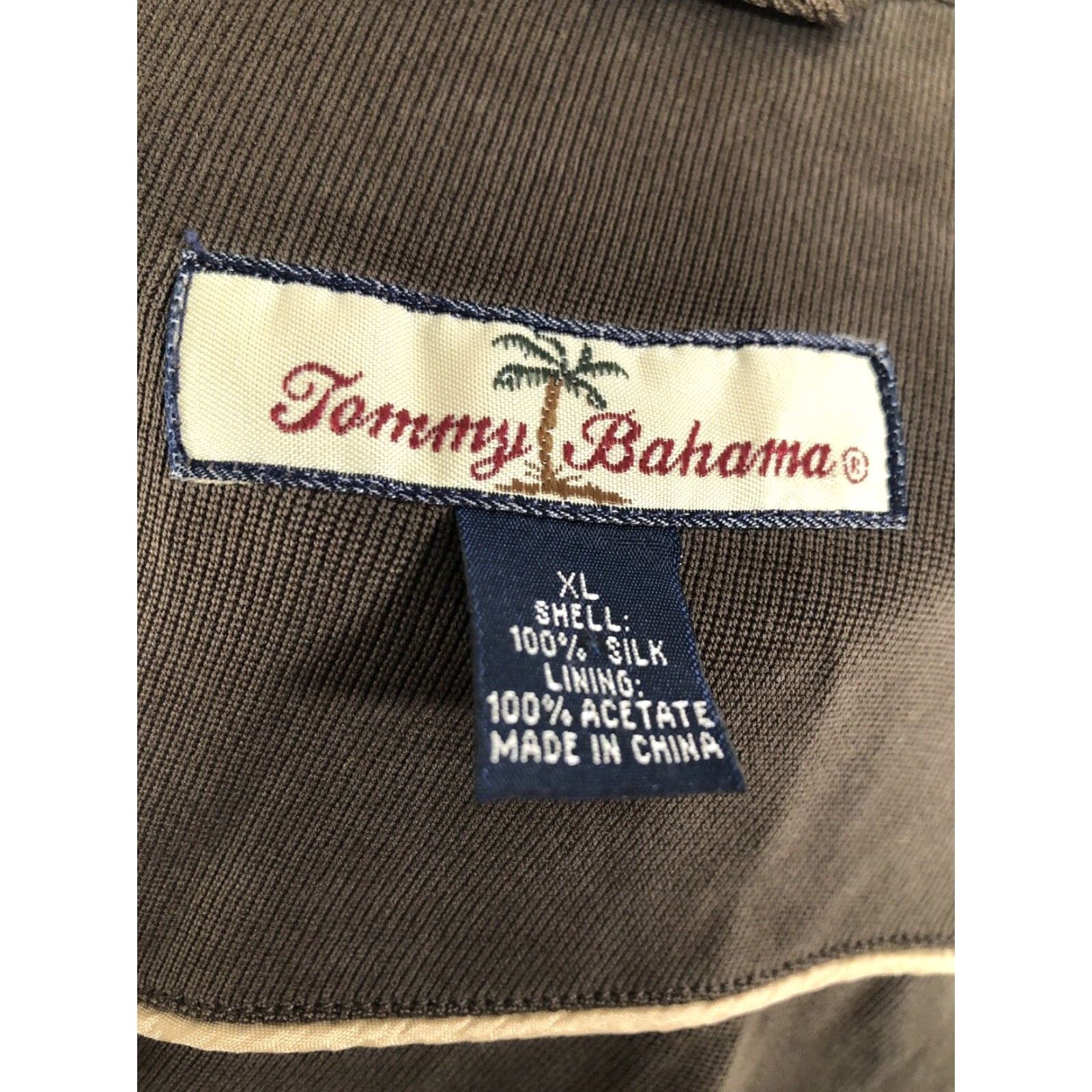Tommy Bahama TOMMY BAHAMA Jacket Mens XL Full Zip 100% Silk Brown Size US XL / EU 56 / 4 - 6 Thumbnail