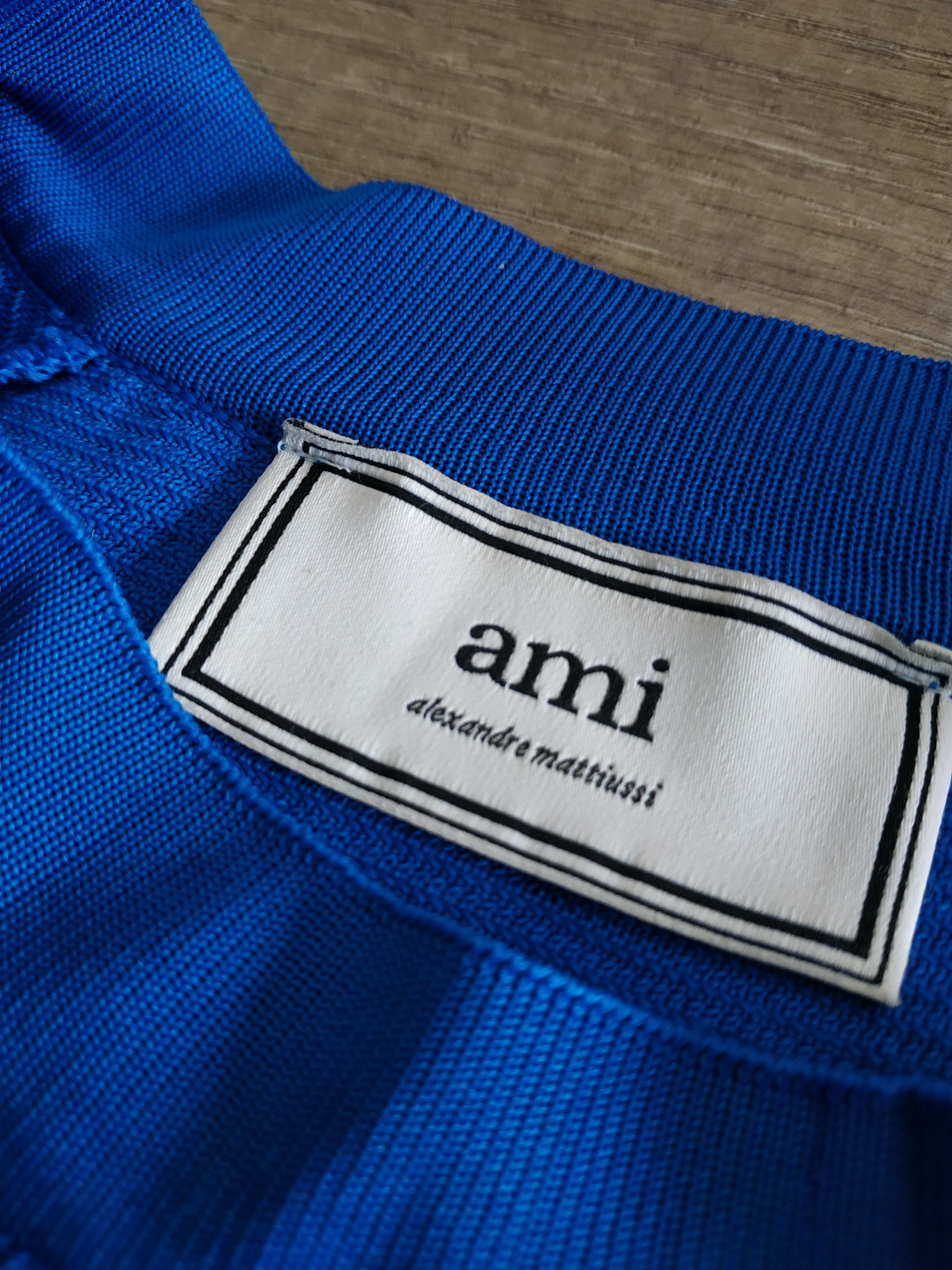 AMI AMI Paris Women's Oversize Royal Blue T-shirt, SMALL Size S / US 4 / IT 40 - 7 Thumbnail