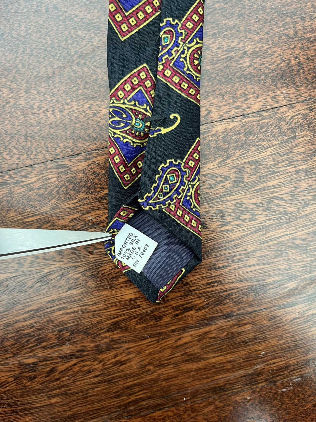 Savile Row Savile Row Paisley Silk Tie Size ONE SIZE - 3 Thumbnail