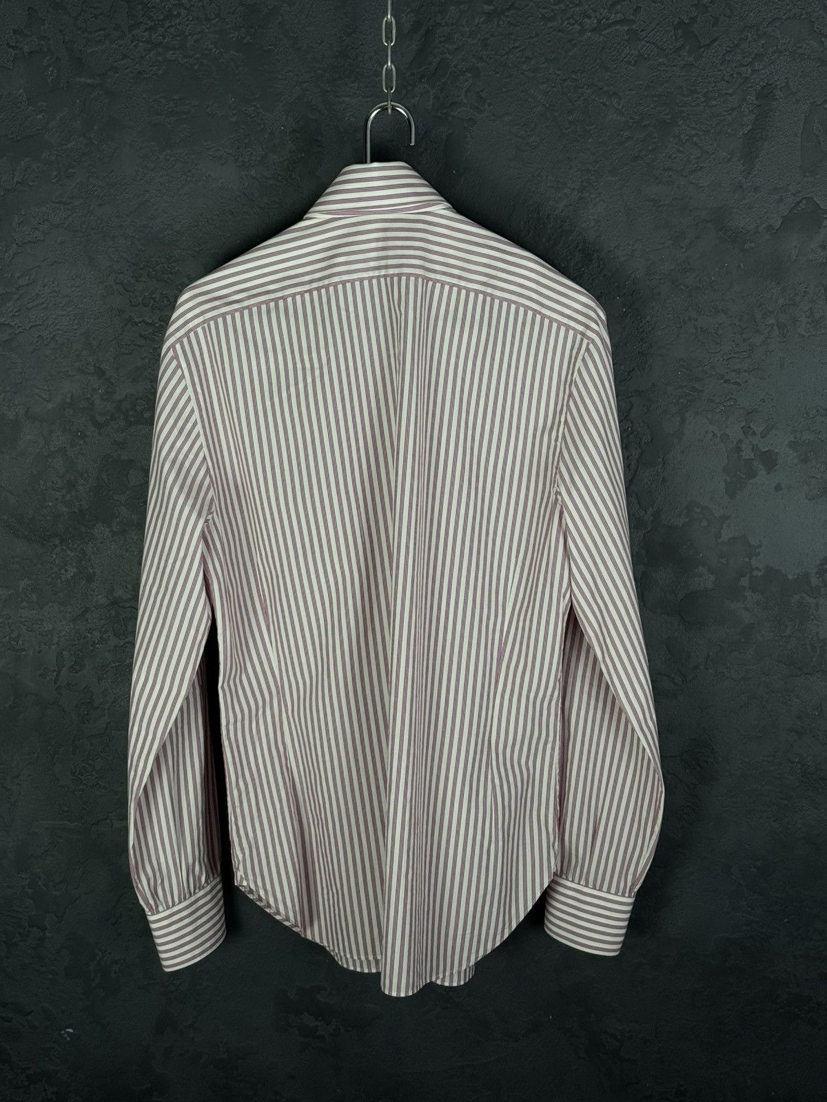 Kiton Kiton Men's Pink Stripe Cotton Long-Sleeve Button Shirt Size US L / EU 52-54 / 3 - 11 Thumbnail