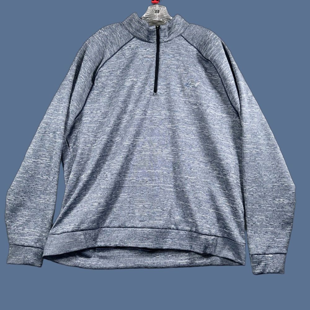 Vintage Greg Norman Mens 2XL Sweater Pullover 1/4 Zip Heathered Gray Golf Weather Casual Shirt Size US XXL / EU 58 / 5 - 1 Thumbnail