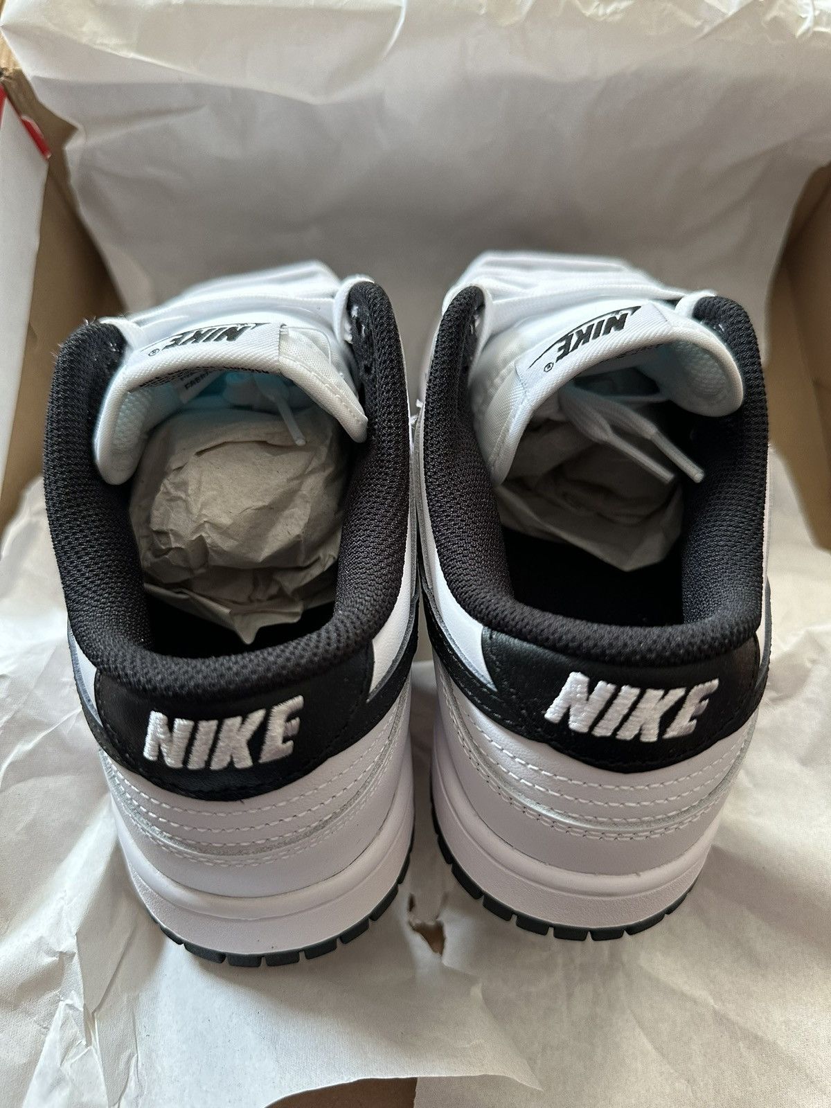 Nike Nike Dunk Low White Black Size US 7.5 / EU 40-41 - 4 Thumbnail