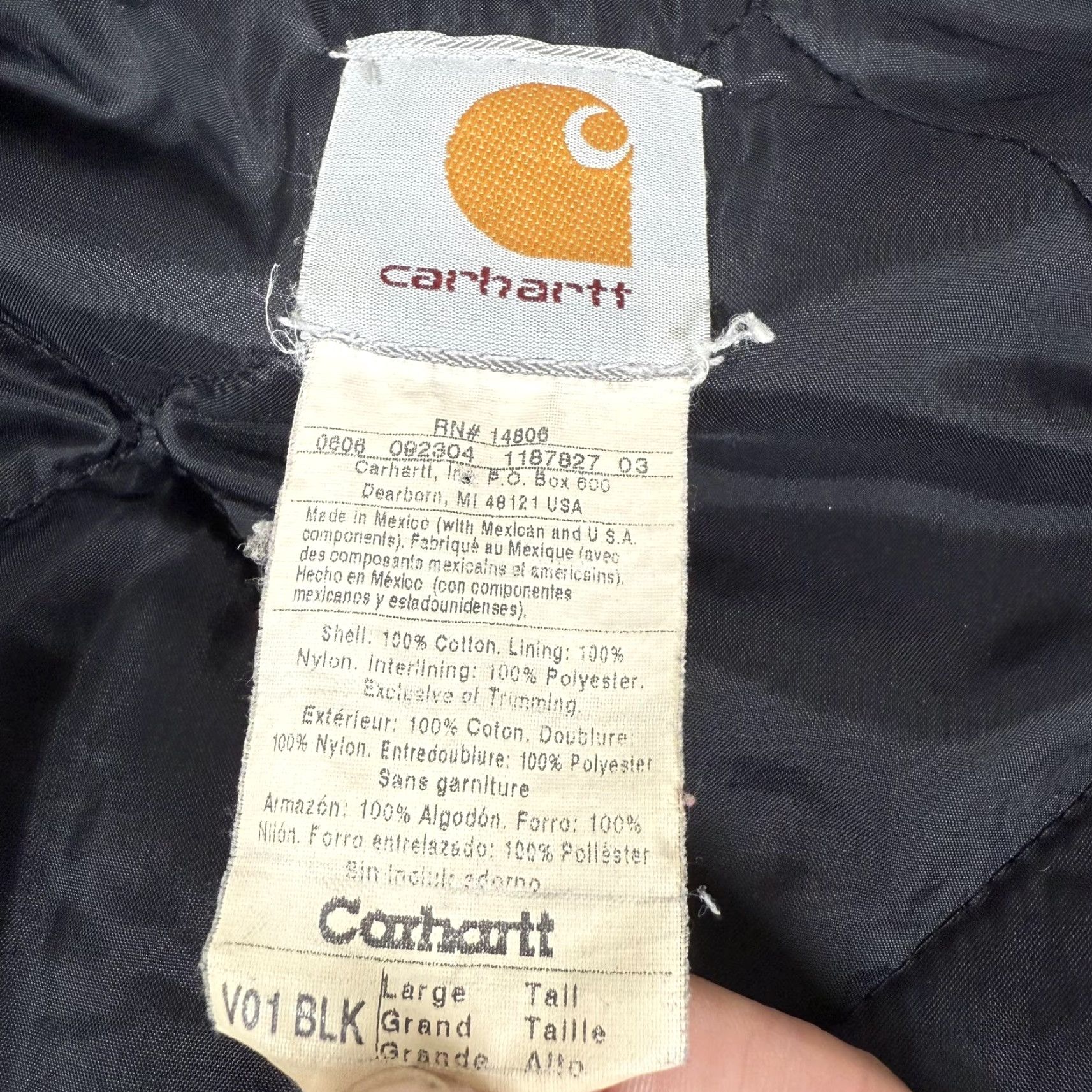 Carhartt Carhartt Vest Mens Large Tall Black Duck Canvas Quilted Insulated Zip Up V01 BLK Size US L / EU 52-54 / 3 - 7 Thumbnail