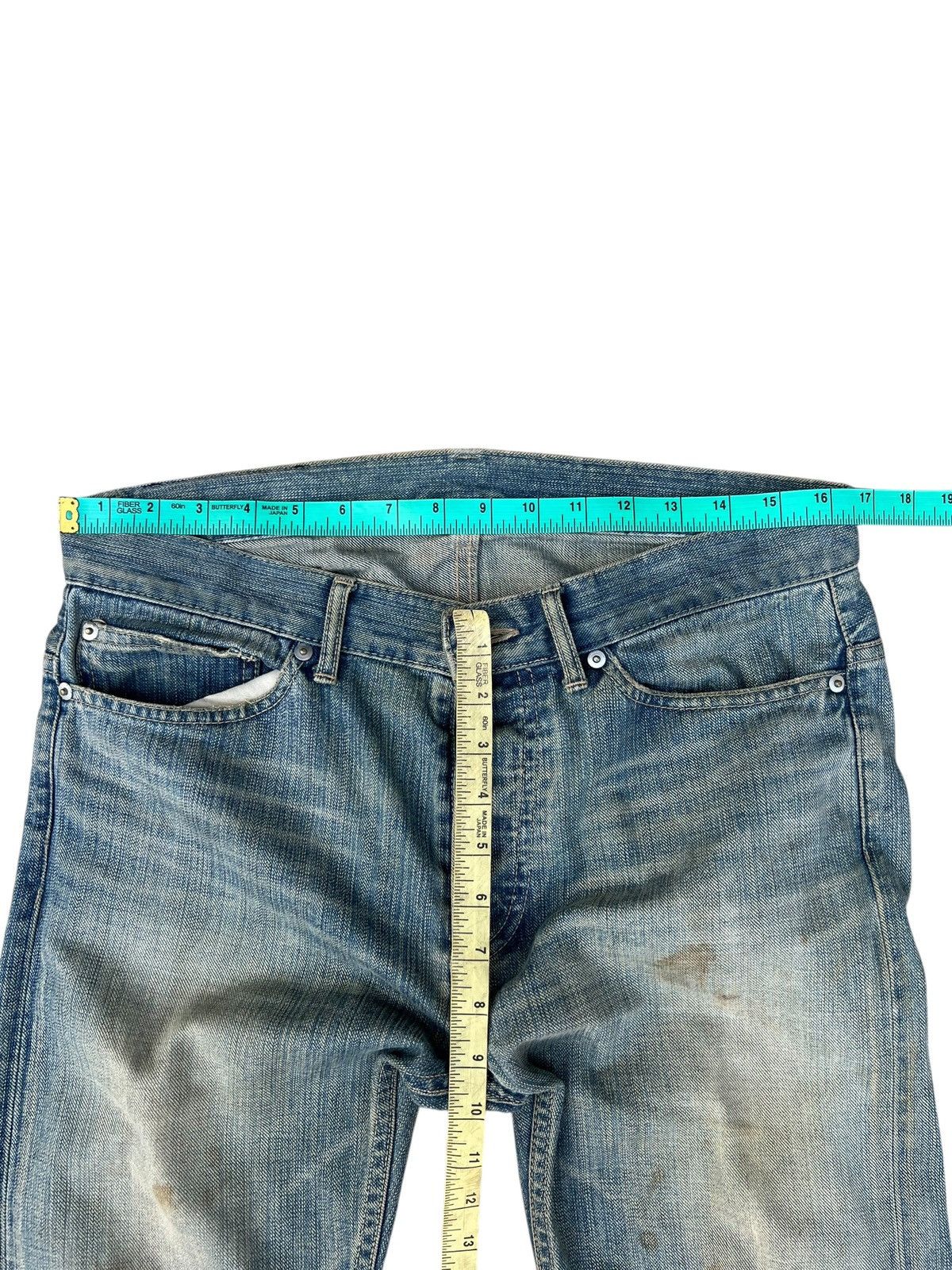 5351 POUR LES HOMMES Frog Denim Japan Distress Dirty Mud Denim Super Flare Jeans Size US 32 / EU 48 - 2 Thumbnail