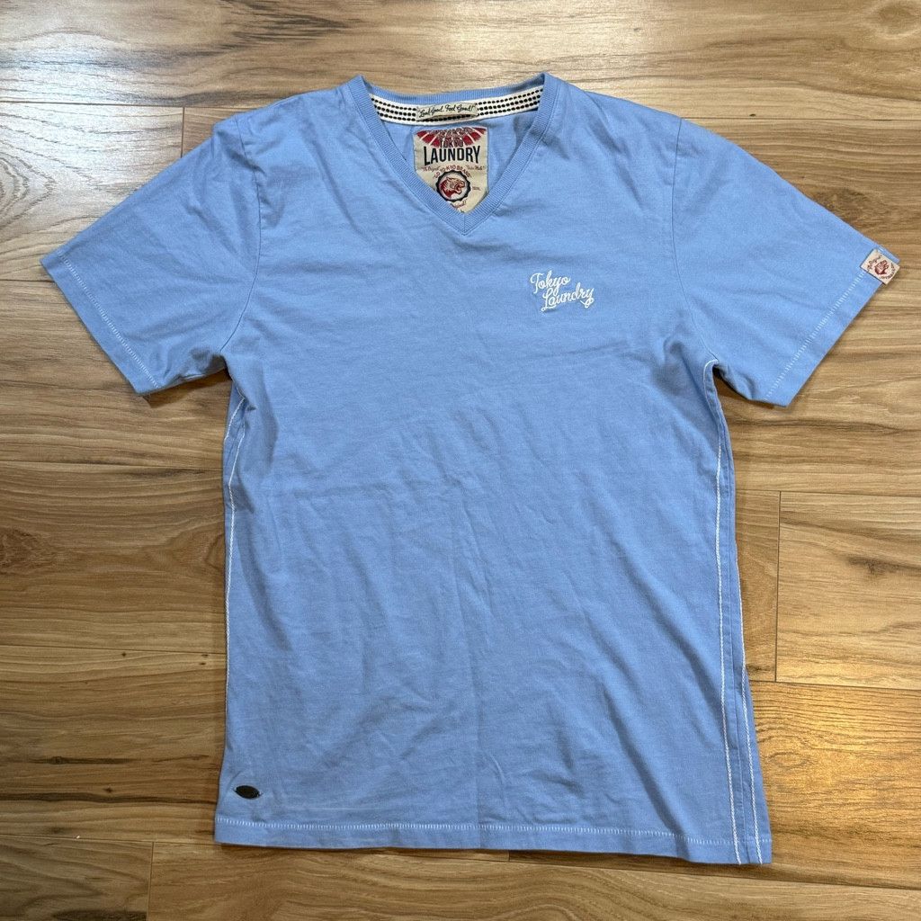 47 Brand Tokyo Laundry Men’s V-Neck T-Shirt Small Blue Size US S / EU 44-46 / 1 - 1 Thumbnail