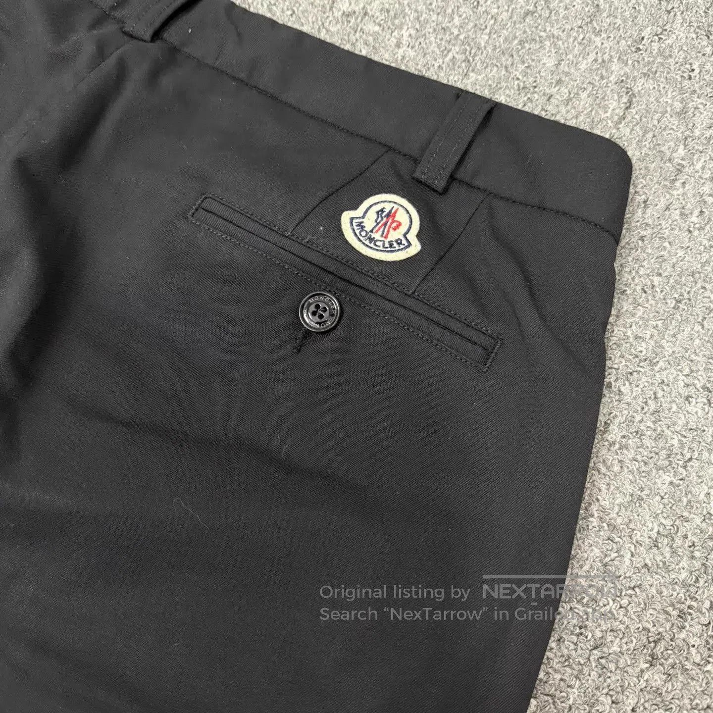 Moncler Black Straight-Leg Casual Pants Size 36. Size US 36 / EU 52 - 3 Thumbnail
