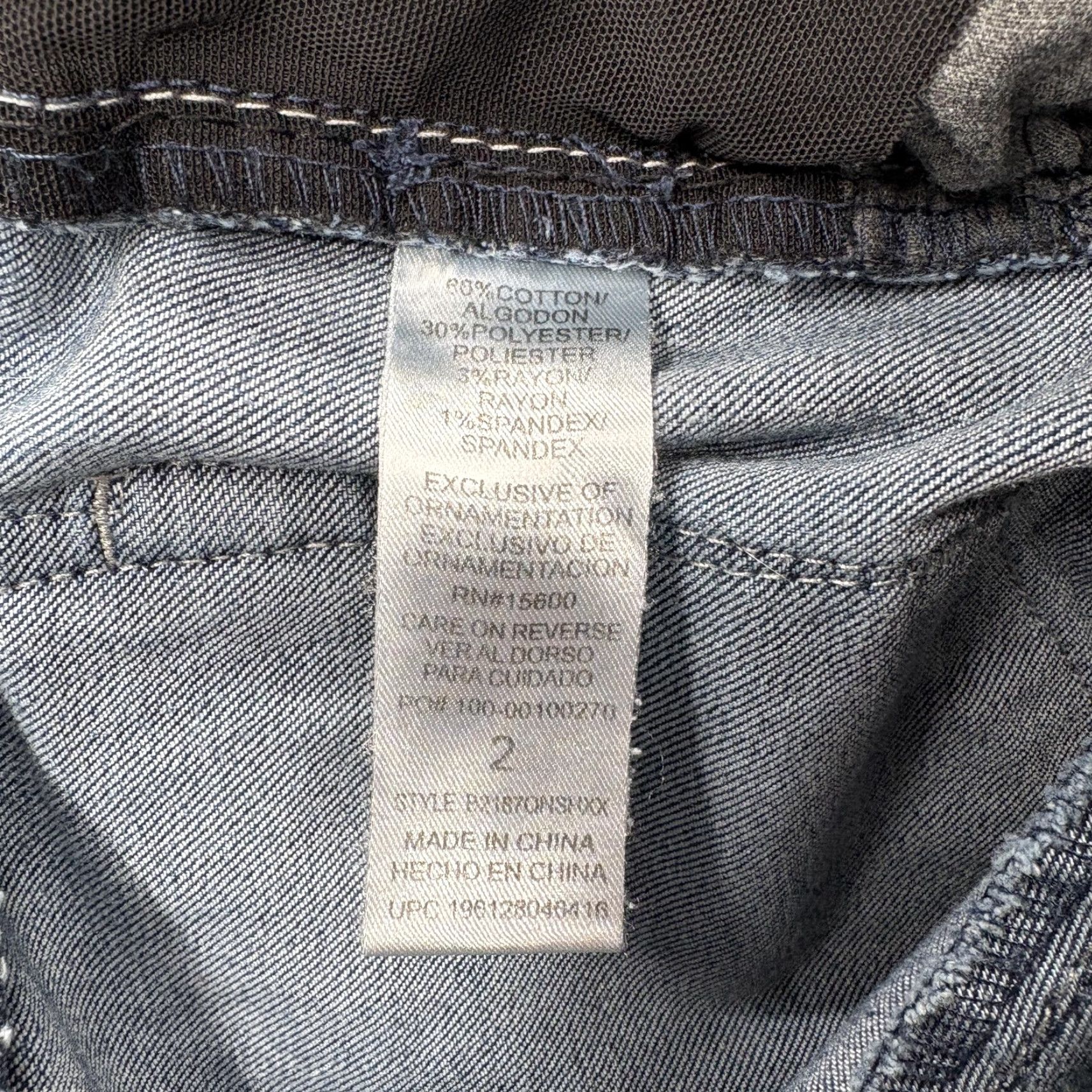 Vintage Democracy Jeans Womens 2 Blue Mid Rise Ankle Stretch 5-Pocket Denim Slim Straight Hem Distressed Modern Raw Hem Size 26" / US 2 / IT 38 - 5 Thumbnail