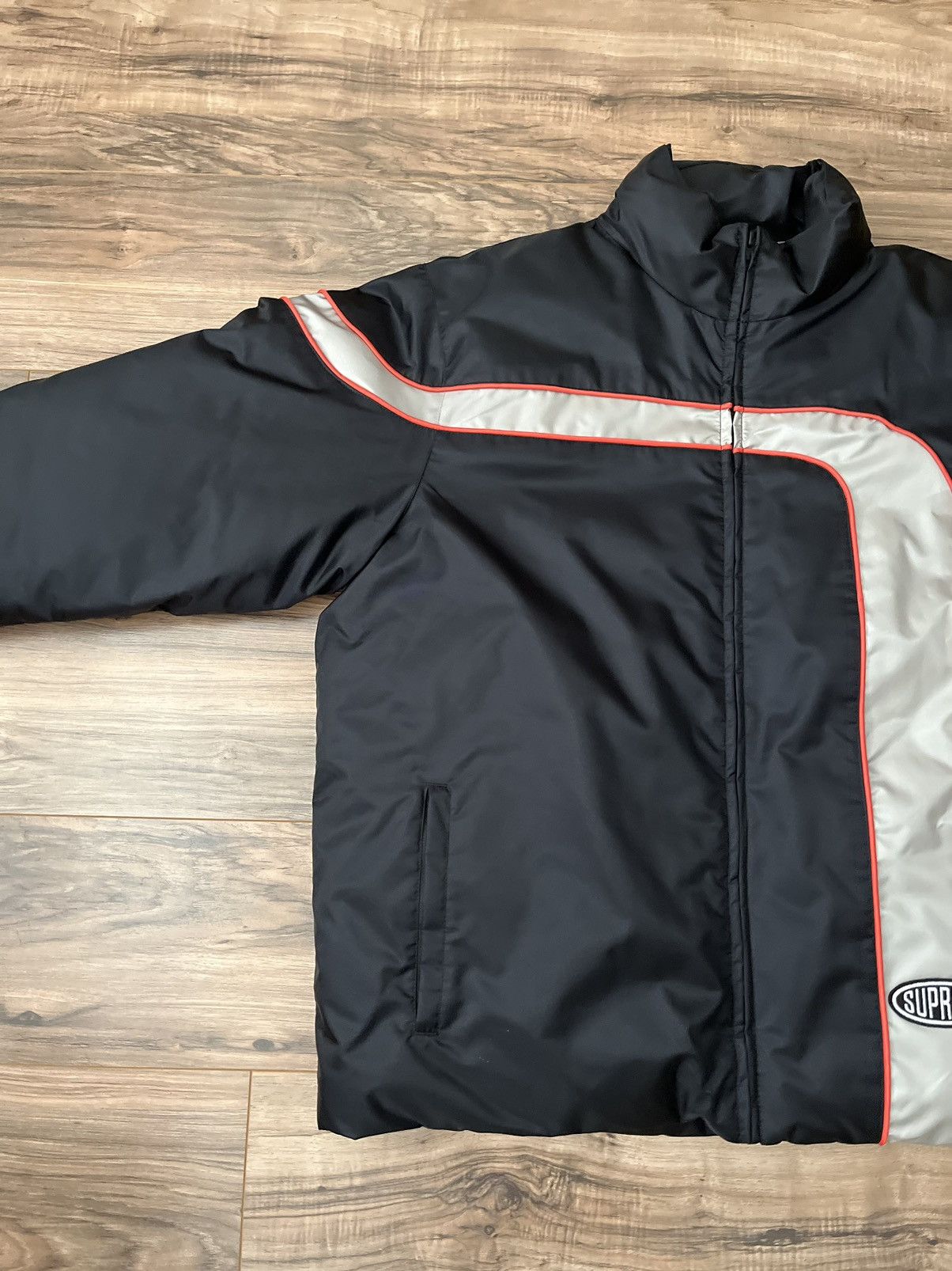 Supreme Supreme Stripe Puffer Jacket Size US XL / EU 56 / 4 - 12 Thumbnail