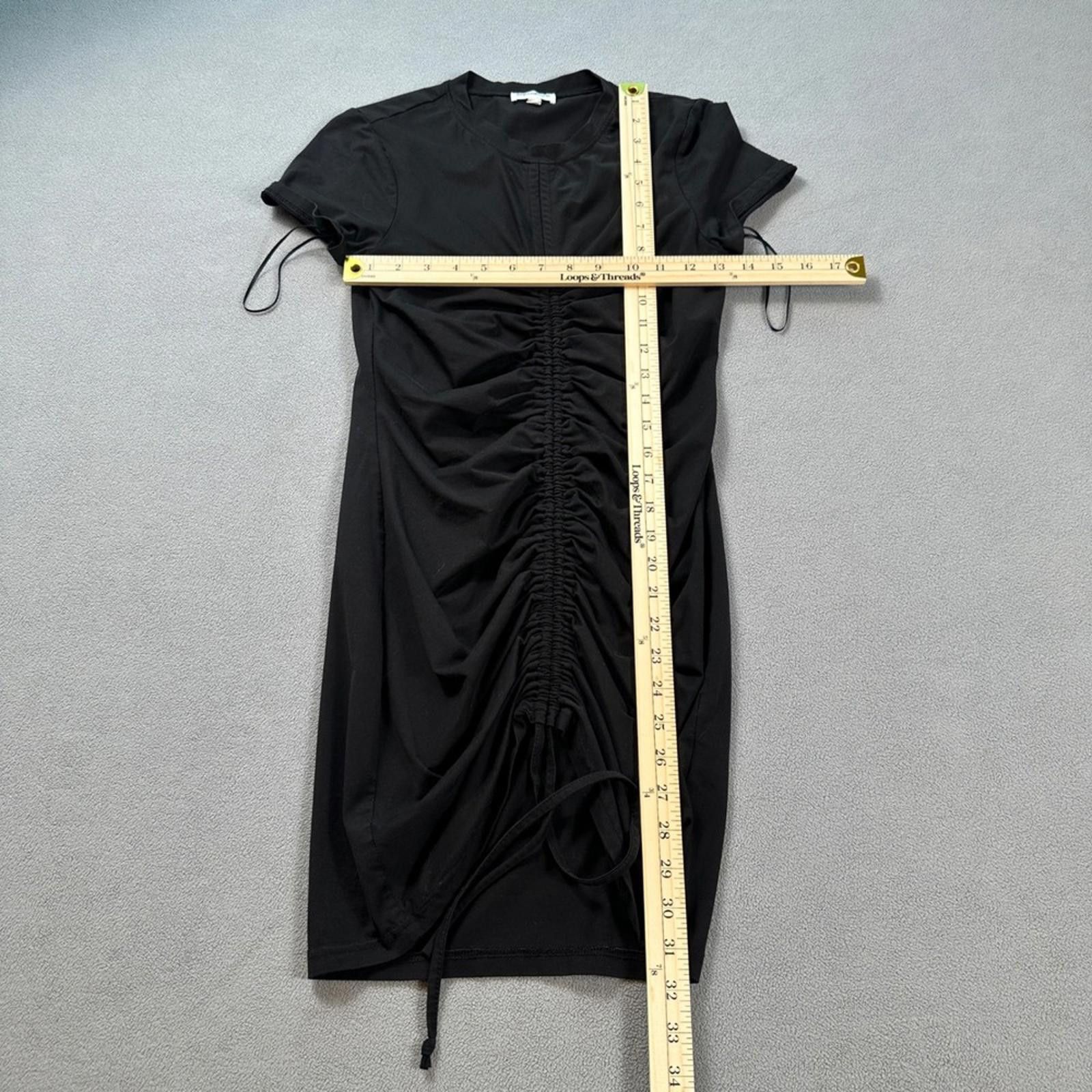Other Superdown Mini Dress S Black Ruched Drawstring T Shirt Short Size S / US 4 / IT 40 - 3 Thumbnail