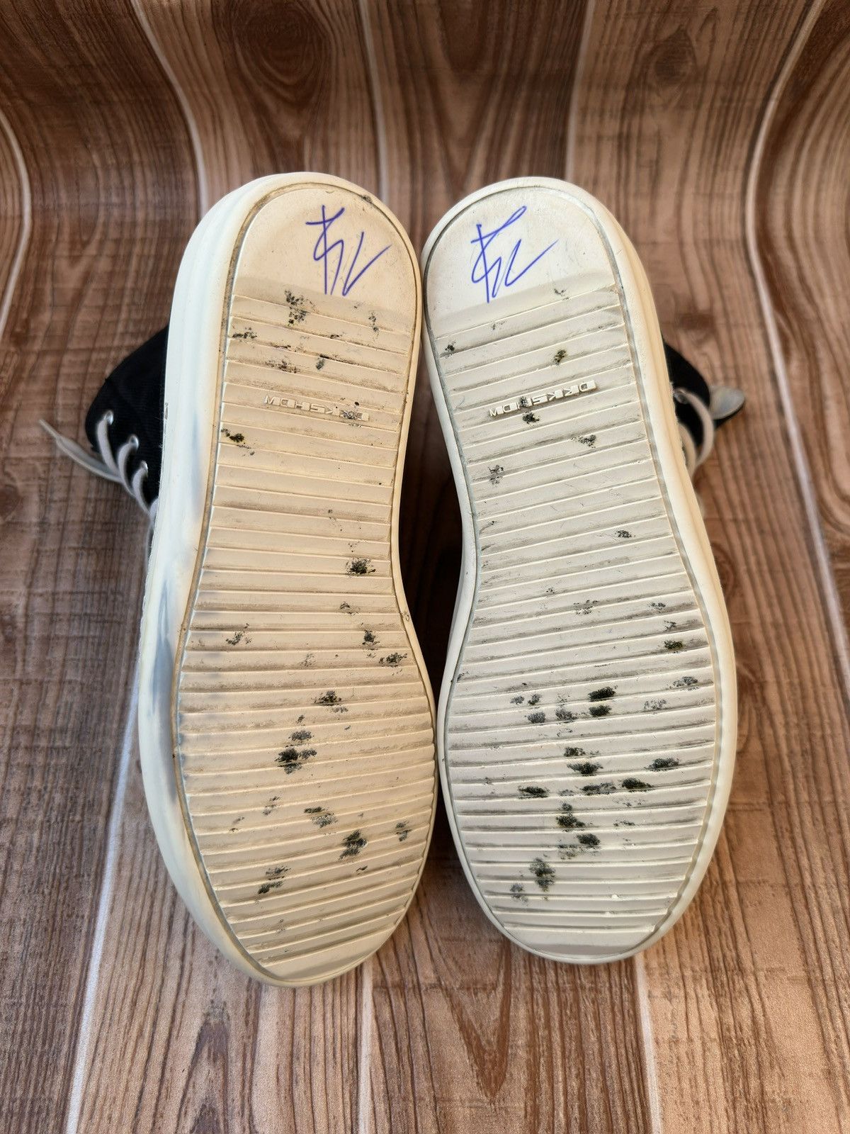 Rick Owens Rick Owens DRKSHDW Canvas Ramones Embroidered Logo Hightops Size US 7.5 / EU 40-41 - 16 Thumbnail