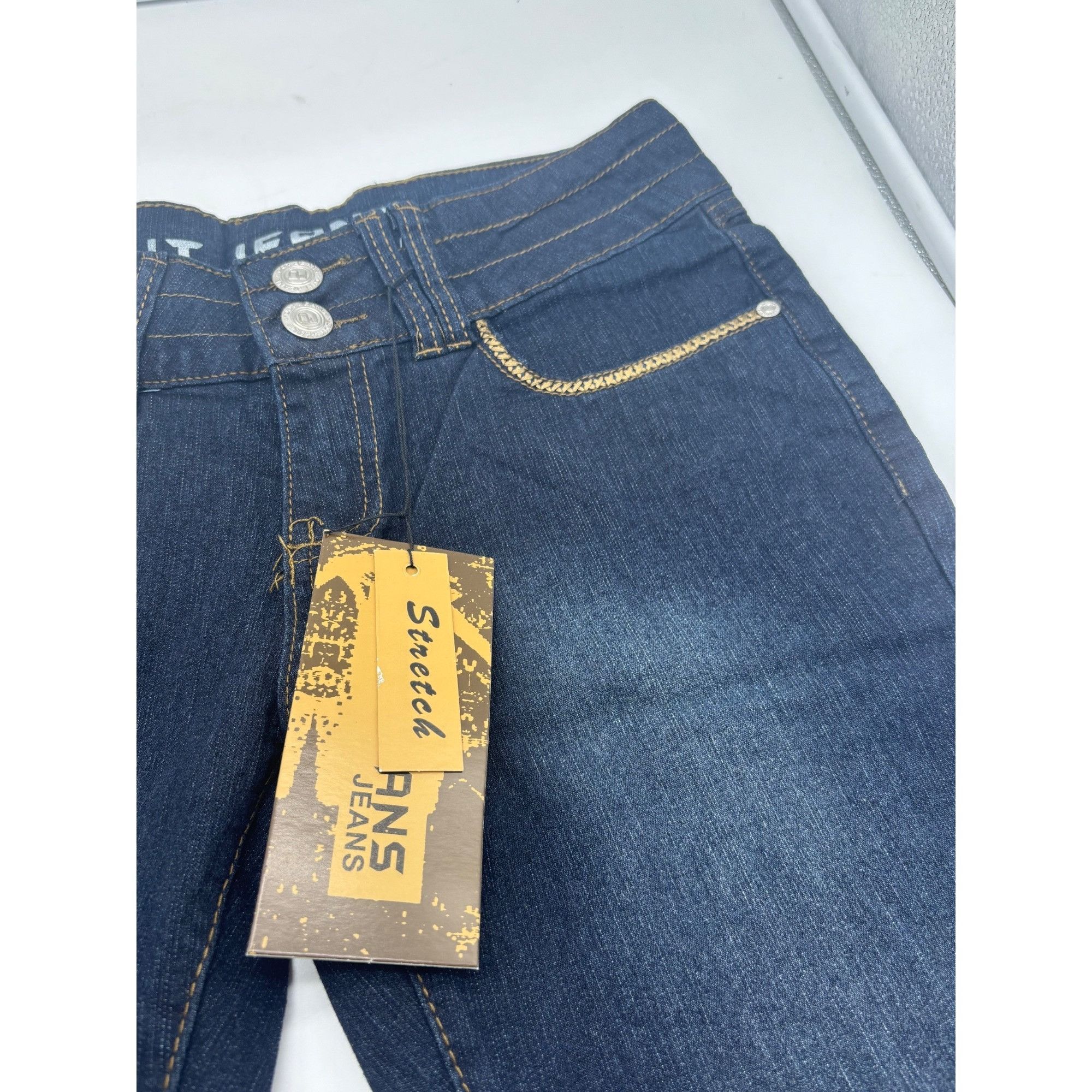 Other Out Jeans Women’s Cross-stitch Straight Leg Stretch Jeans, D Size 28" / US 6 / IT 42 - 14 Thumbnail