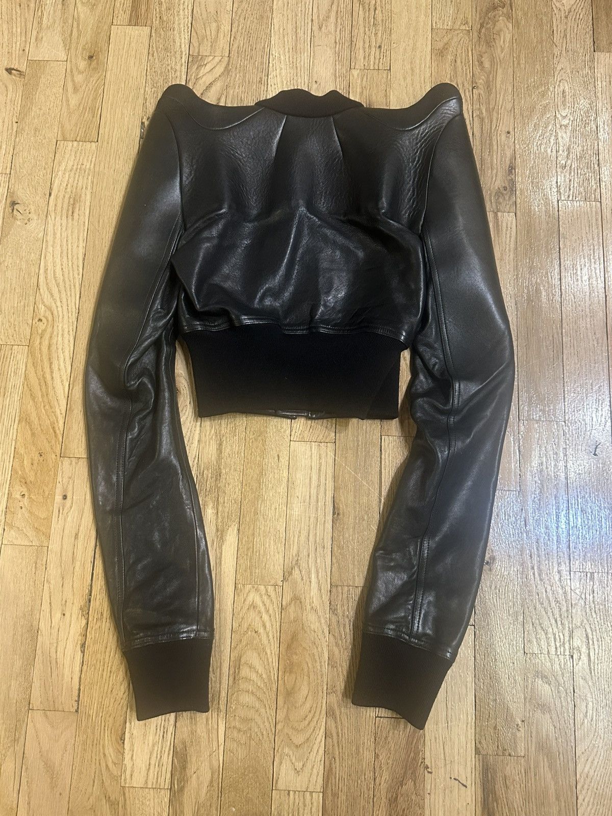 Rick Owens Rick Owens SS23 “EDFU” Tec Shoulder Lambskin Leather Jacket Size S / US 4 / IT 40 - 2 Thumbnail
