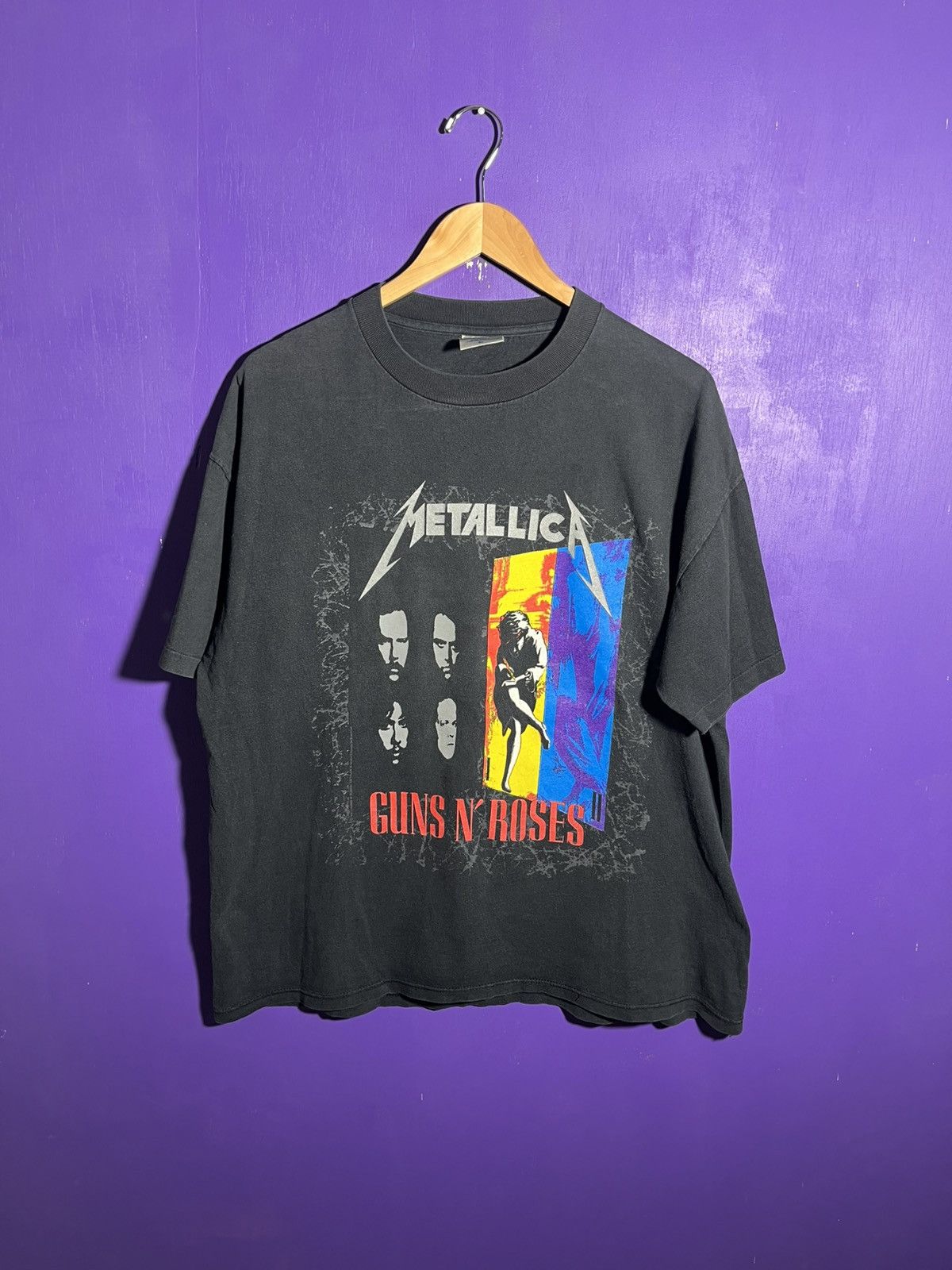 Band Tees × Vintage Vintage 1992 Metallica/Guns N Roses USA tour t-shirt Size US XL / EU 56 / 4 - 1 Thumbnail