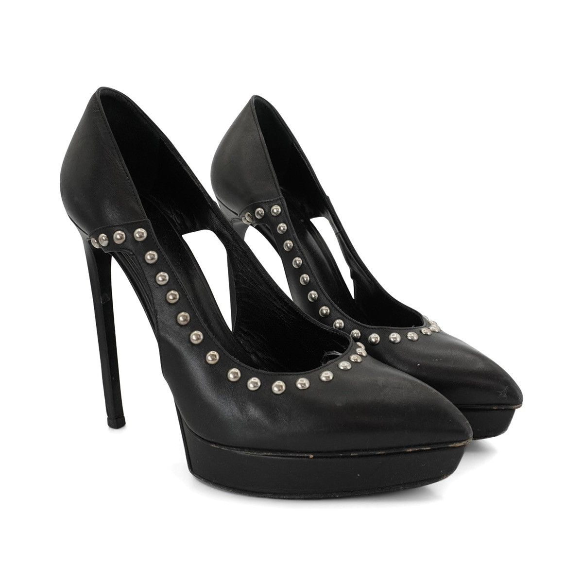 Saint Laurent Paris Saint Laurent Paris 'Janis' Studded Pumps Size US 8.5 / IT 38.5 - 2 Thumbnail