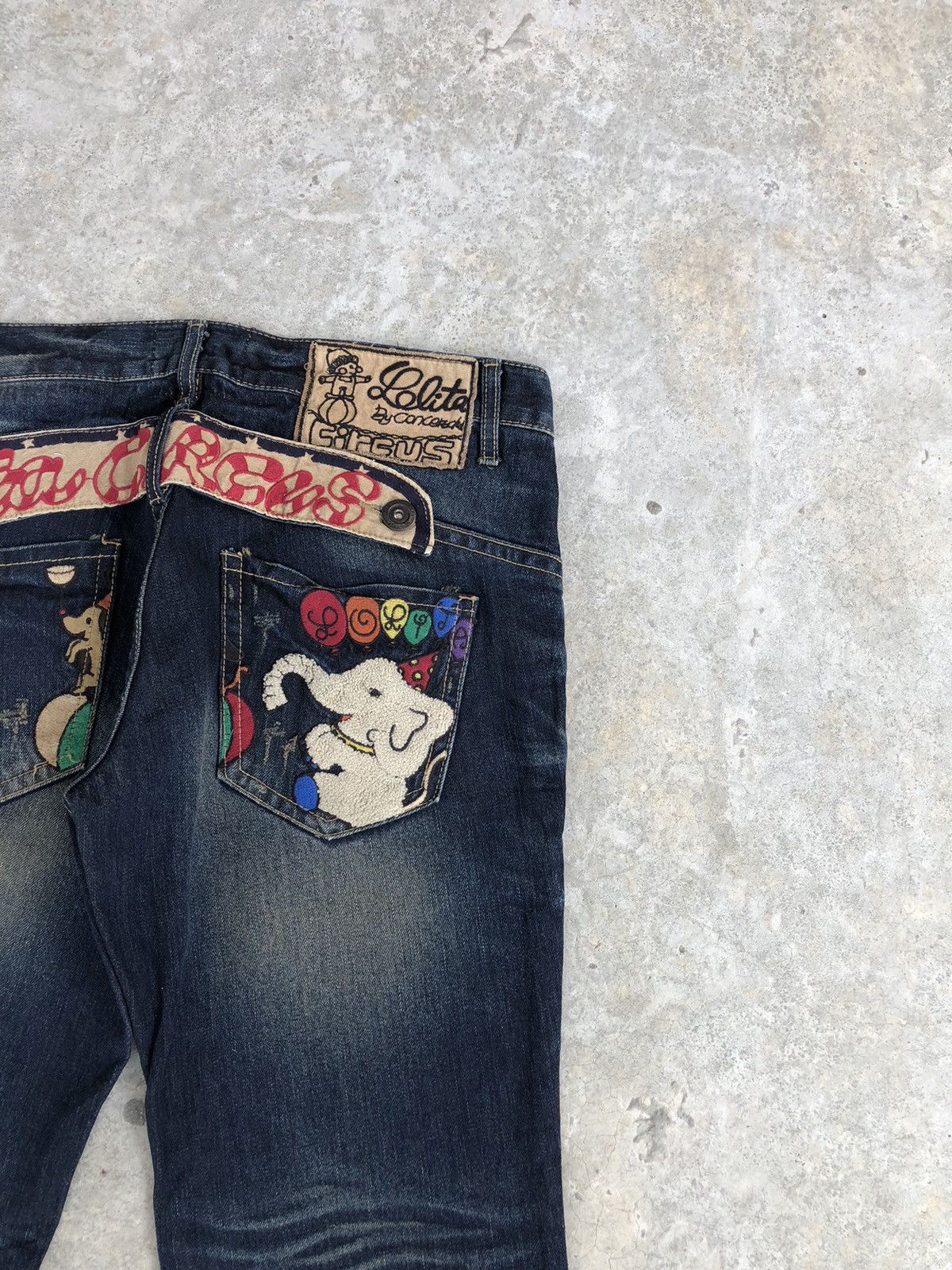 Japanese Brand Yoshitomo Nara Lolita Circus Flared Jeans Distressed Jeans Size US 34 / EU 50 - 10 Thumbnail