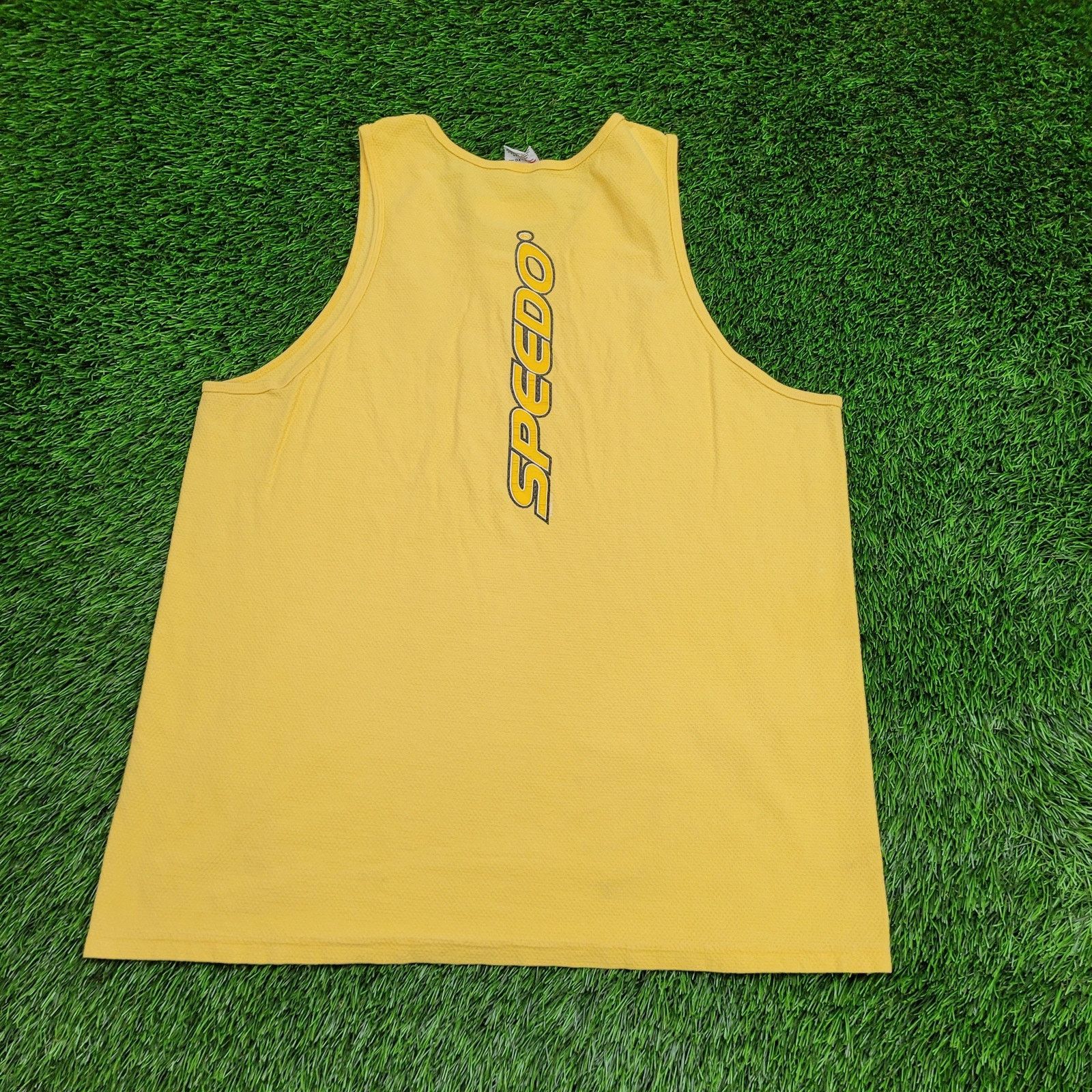 Speedo Vintage 90s Speedo Tank-Top L/XL 22x30 Yellow USA Made Size US XL / EU 56 / 4 - 1 Thumbnail