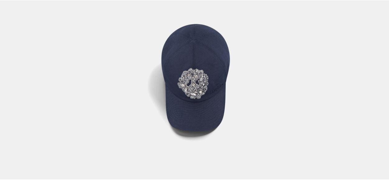 DENIM TEARS × Dior o1w1db10624 Size: OS / Baseball Cap in Navy Blue & White Size ONE SIZE - 5 Thumbnail