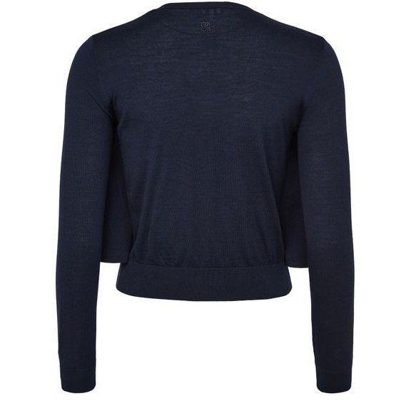 Loewe LOEWE Dark Navy Blue Wool Button Cardigan New & Authentic (W Size L / US 10 / IT 46 - 2 Thumbnail
