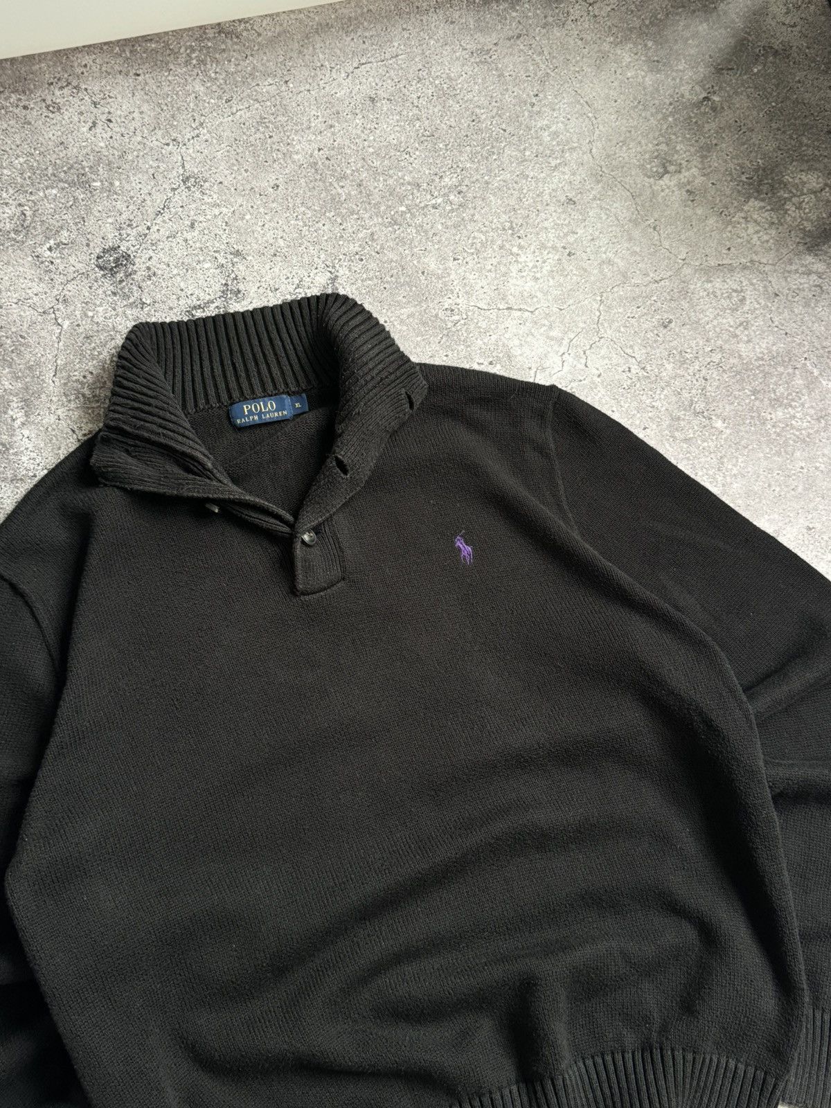 Polo Ralph Lauren × Vintage Vintage Polo Ralph Lauren 1/3 classic knitted sweater Size US XL / EU 56 / 4 - 5 Thumbnail