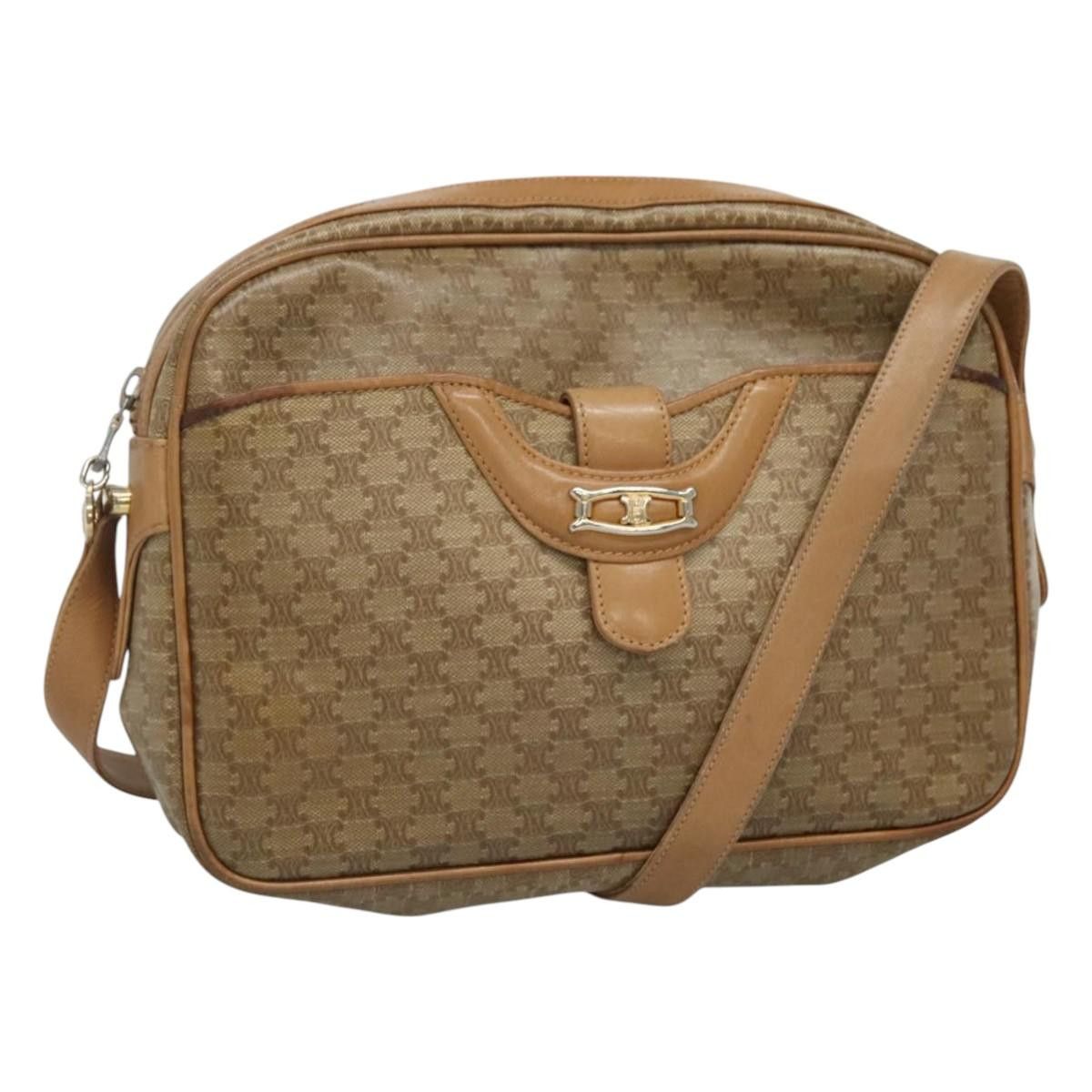 Celine CELINE Macadam Canvas Shoulder Bag Pvc Beige Gold Size ONE SIZE - 1 Thumbnail
