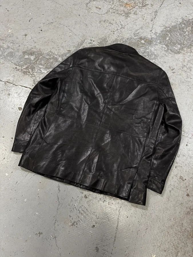 Prada FW2000 Prada Black Minimalist Leather Jacket Size US M / EU 48-50 / 2 - 6 Thumbnail