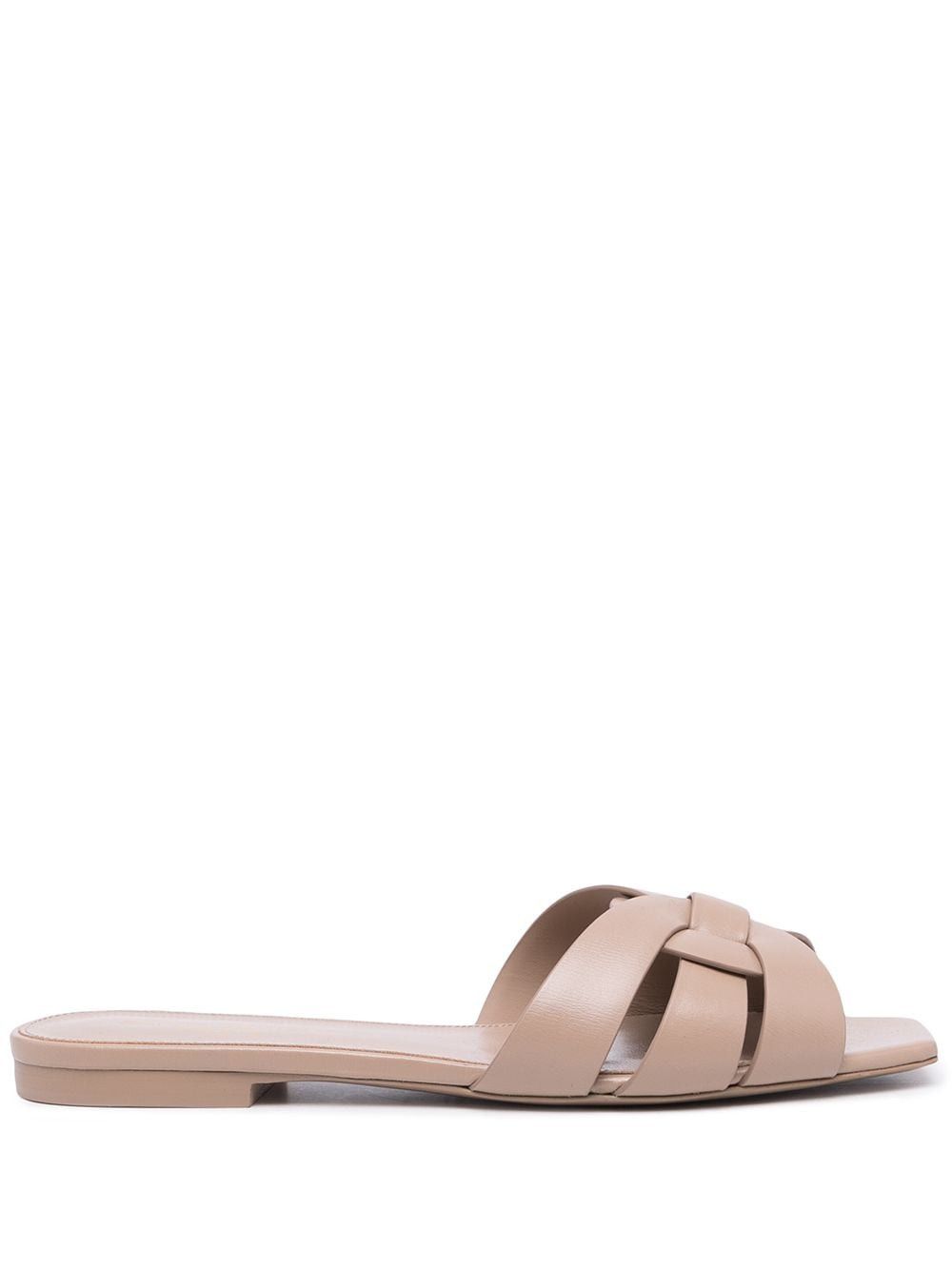 Saint Laurent Paris TRIBUTE NU PIEDS LEATHER SANDALS Size US 8.5 / IT 38.5 - 1 Thumbnail