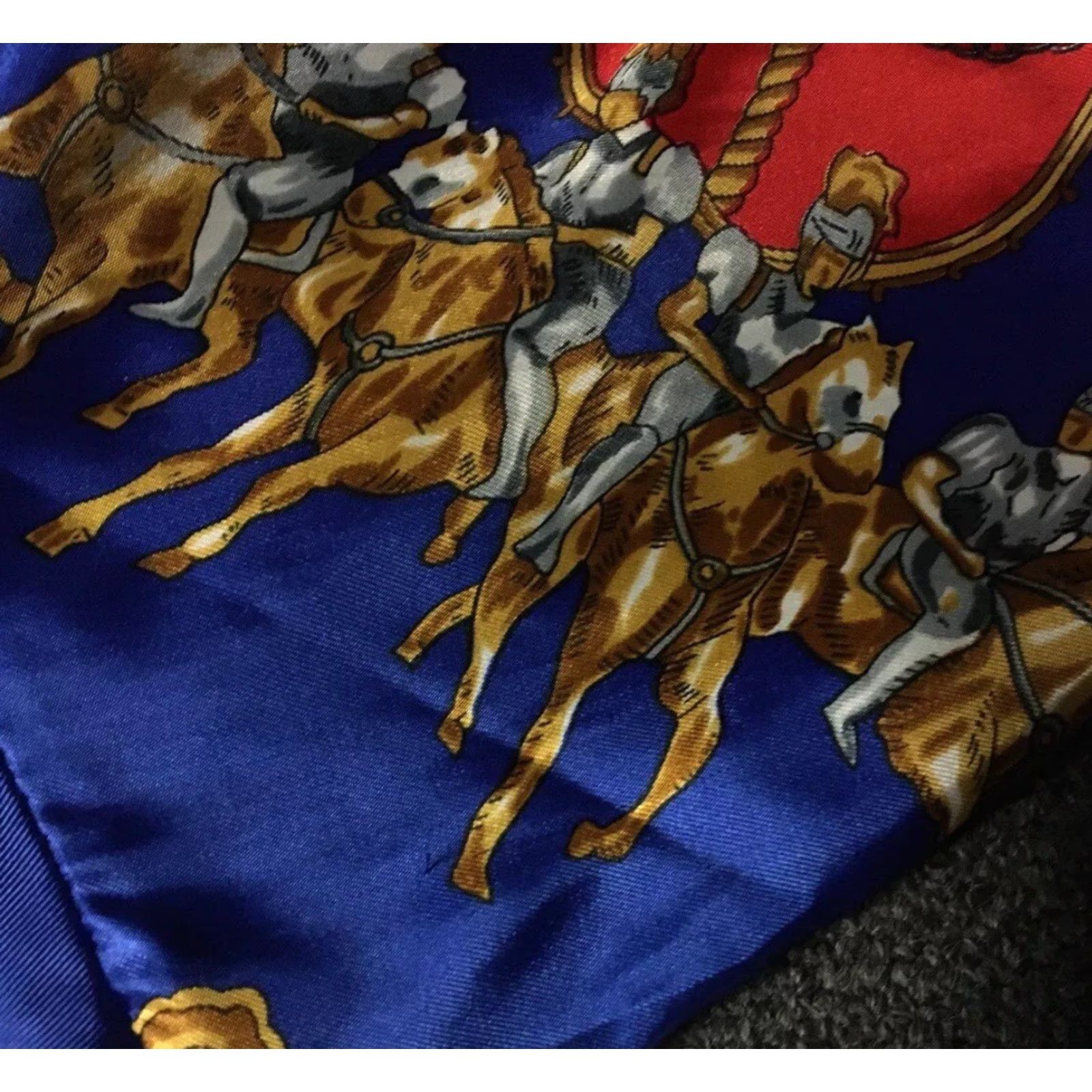 Vintage VINTAGE Baroque Bomber Jacket L Women Blue 80s 90s Talon Zipper Abstract Art Designer Horses Grunge OP Size L / US 10 / IT 46 - 6 Thumbnail