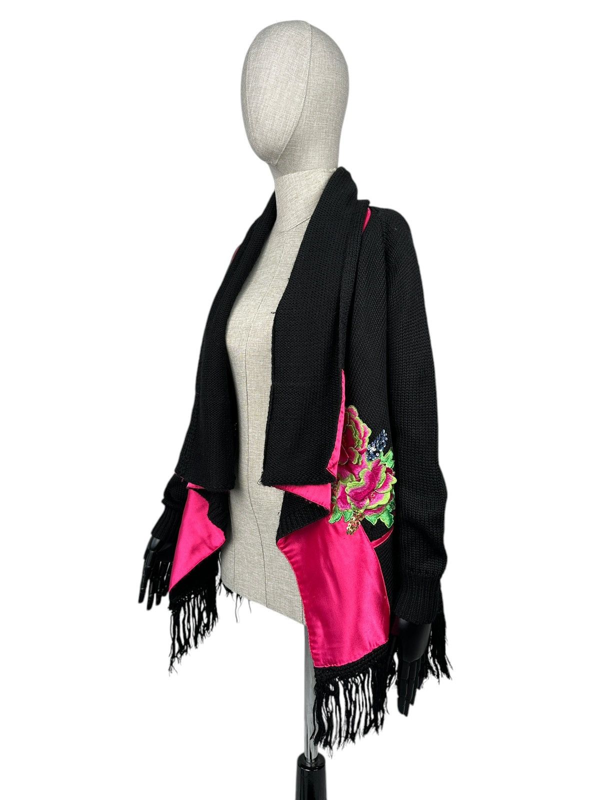 Max Mara MAX MARA Flower Open Cardigan Sweater Cape Wool Cashmere Size M / US 6-8 / IT 42-44 - 2 Thumbnail