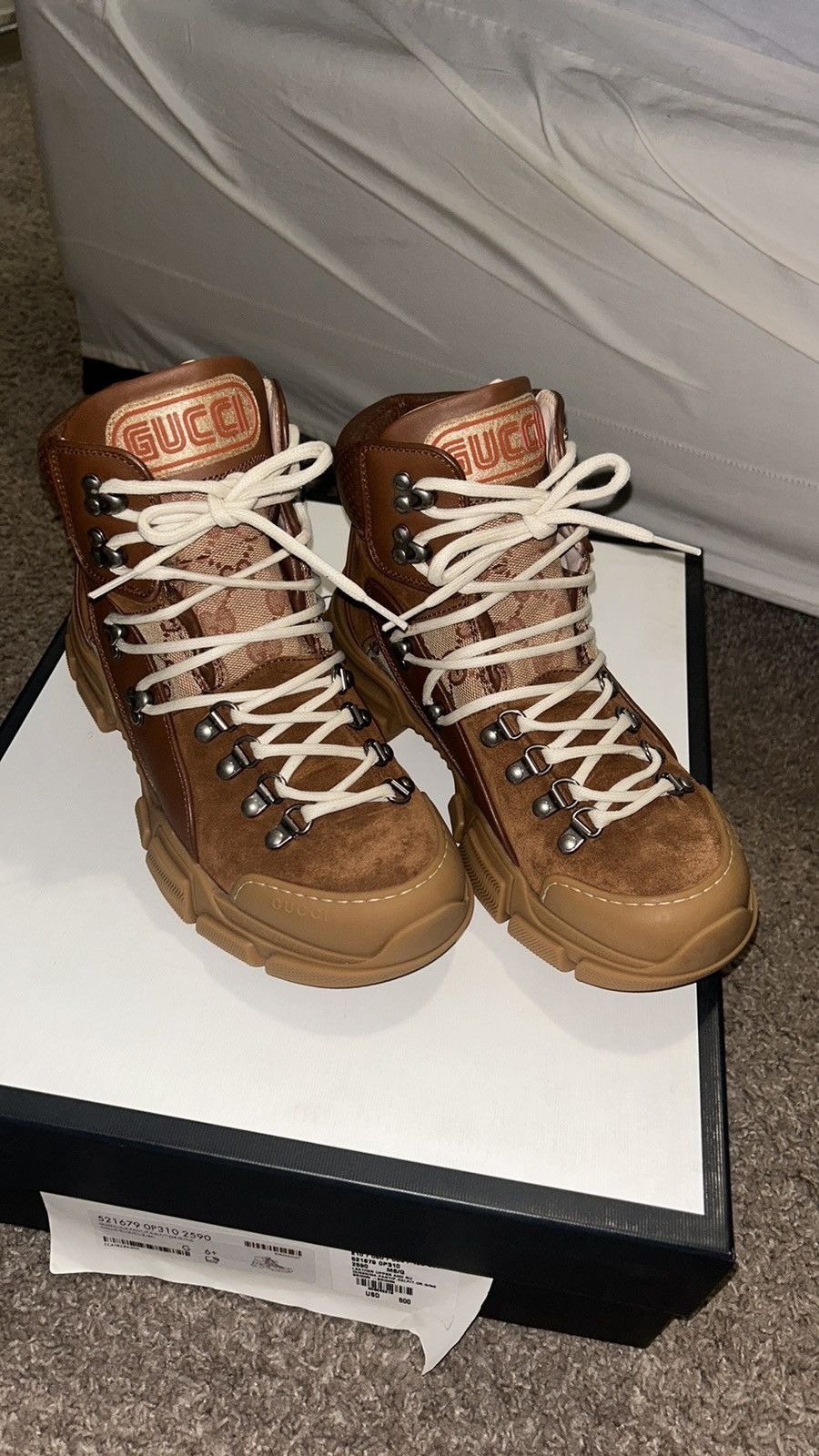 Gucci Gucci Flashtrek Leather High Boot Brown Size US 7.5 / EU 40-41 - 1 Thumbnail