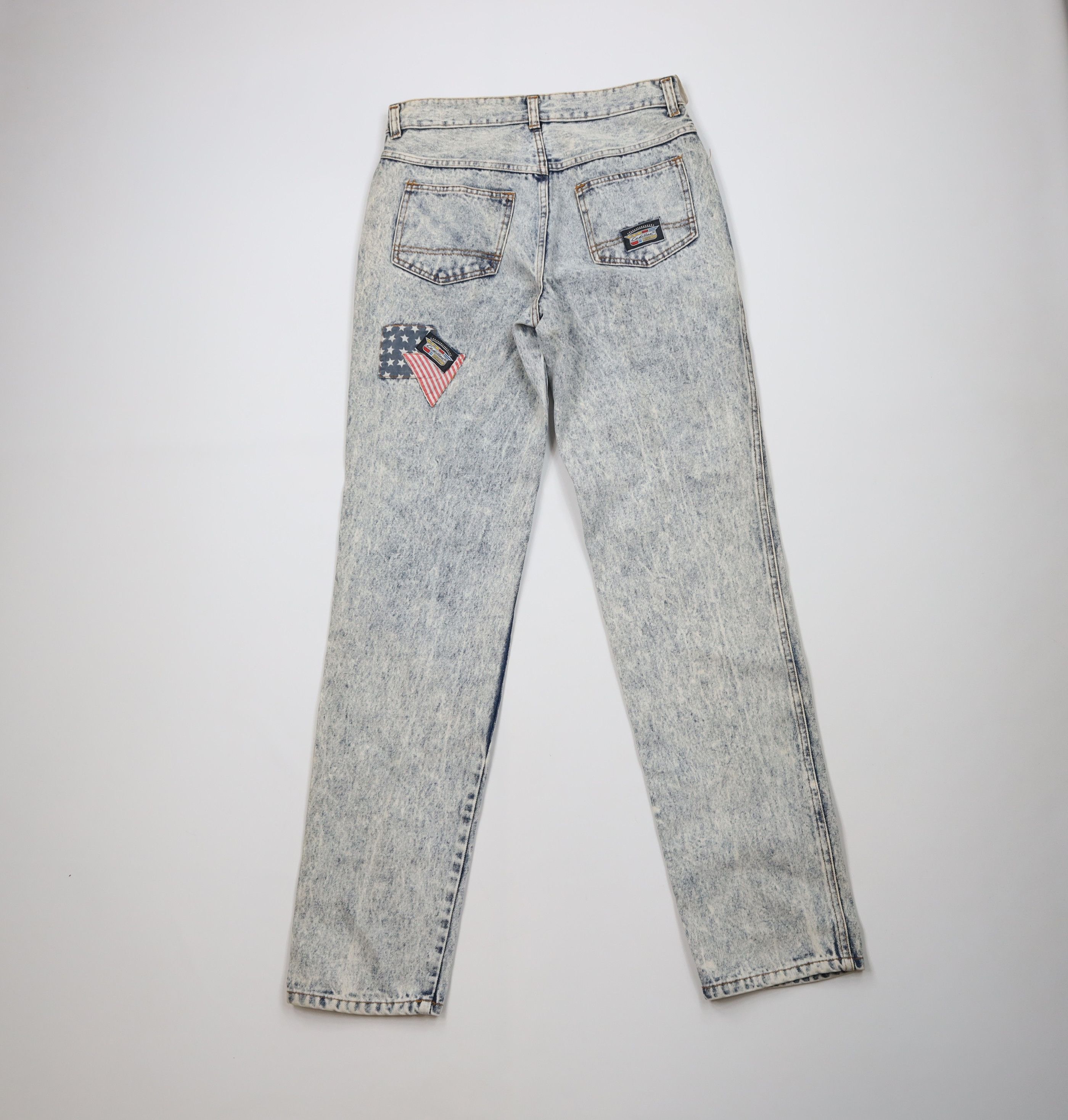 Cadillac Deadstock Vintage 80s 90s Cadillac Racing Acid Wash Jeans Size US 32 / EU 48 - 12 Thumbnail