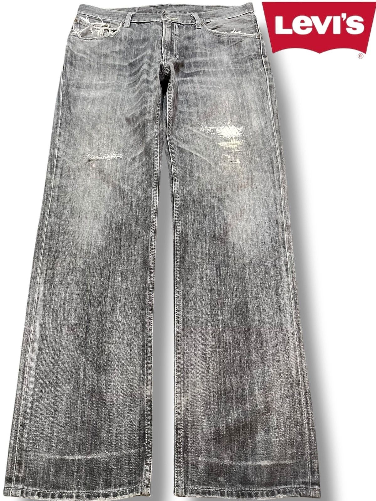 Levi's Vintage Clothing Vintage Levi’s 502 Straight Grunge Distressed Denim Size US 34 / EU 50 - 1 Thumbnail