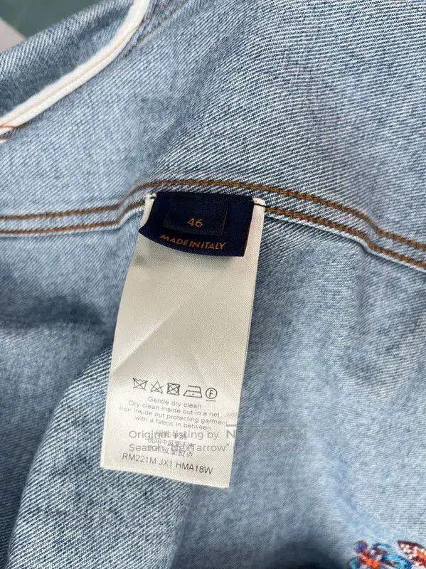 Louis Vuitton Louis Vuitton Blue Floral Embroidered Denim Jacket . Size US S / EU 44-46 / 1 - 5 Thumbnail