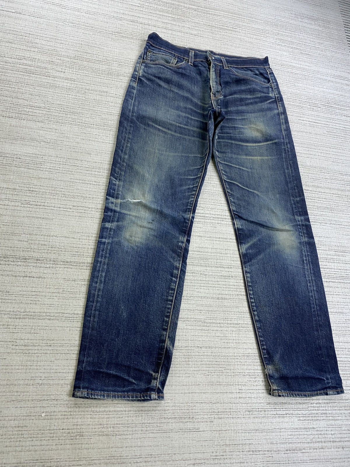 Levi's 🔥Vintage Levis 505 Distressed Denim Jeans Size US 32 / EU 48 - 3 Thumbnail