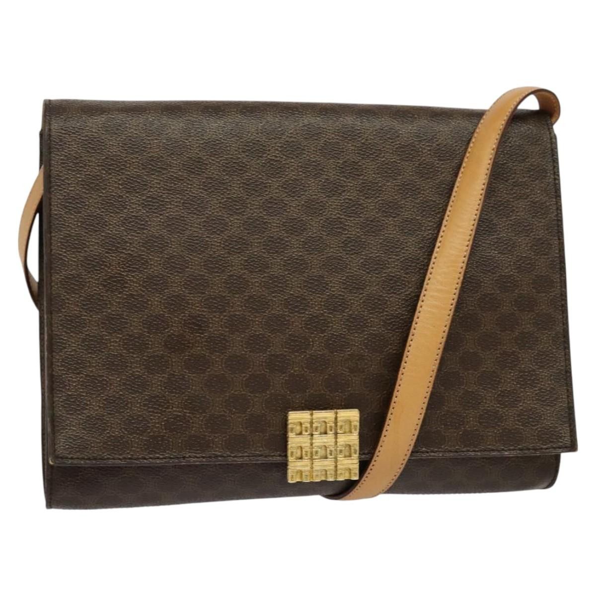 Celine CELINE Macadam Canvas Shoulder Bag Pvc Brown Gold Size ONE SIZE - 1 Thumbnail