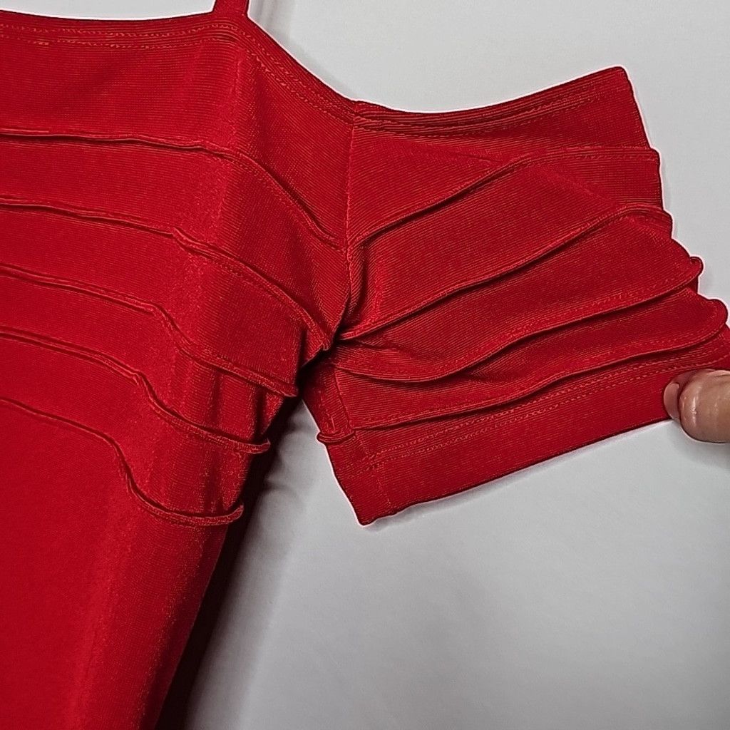 Hugo Hugo Buscati Vintage Y2K red stretch bodycon dress sz Small Size S / US 4 / IT 40 - 4 Thumbnail