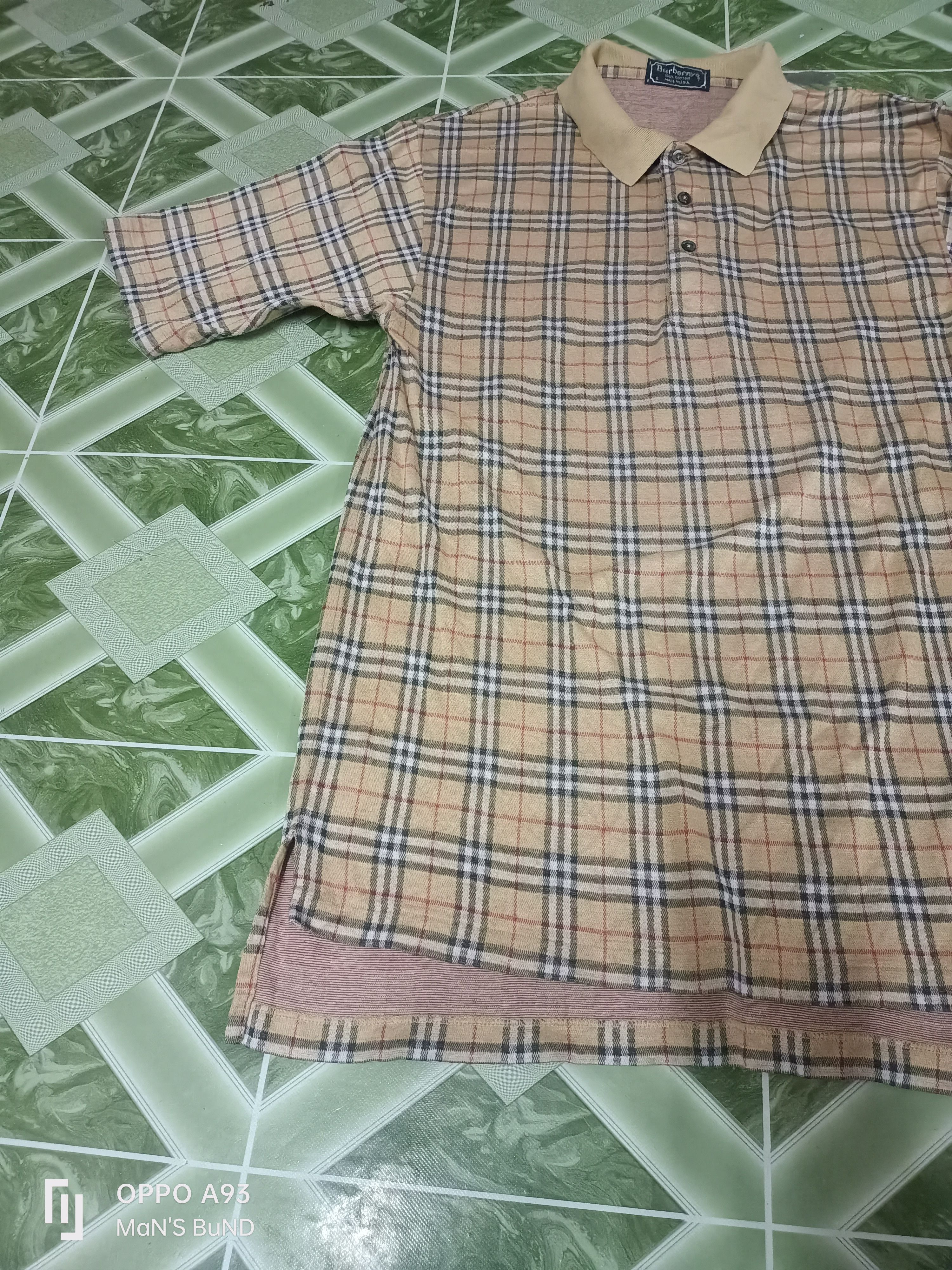 Burberry VINTAGE 90s Burberry Nova Check Polo Shirt Size US S / EU 44-46 / 1 - 4 Thumbnail