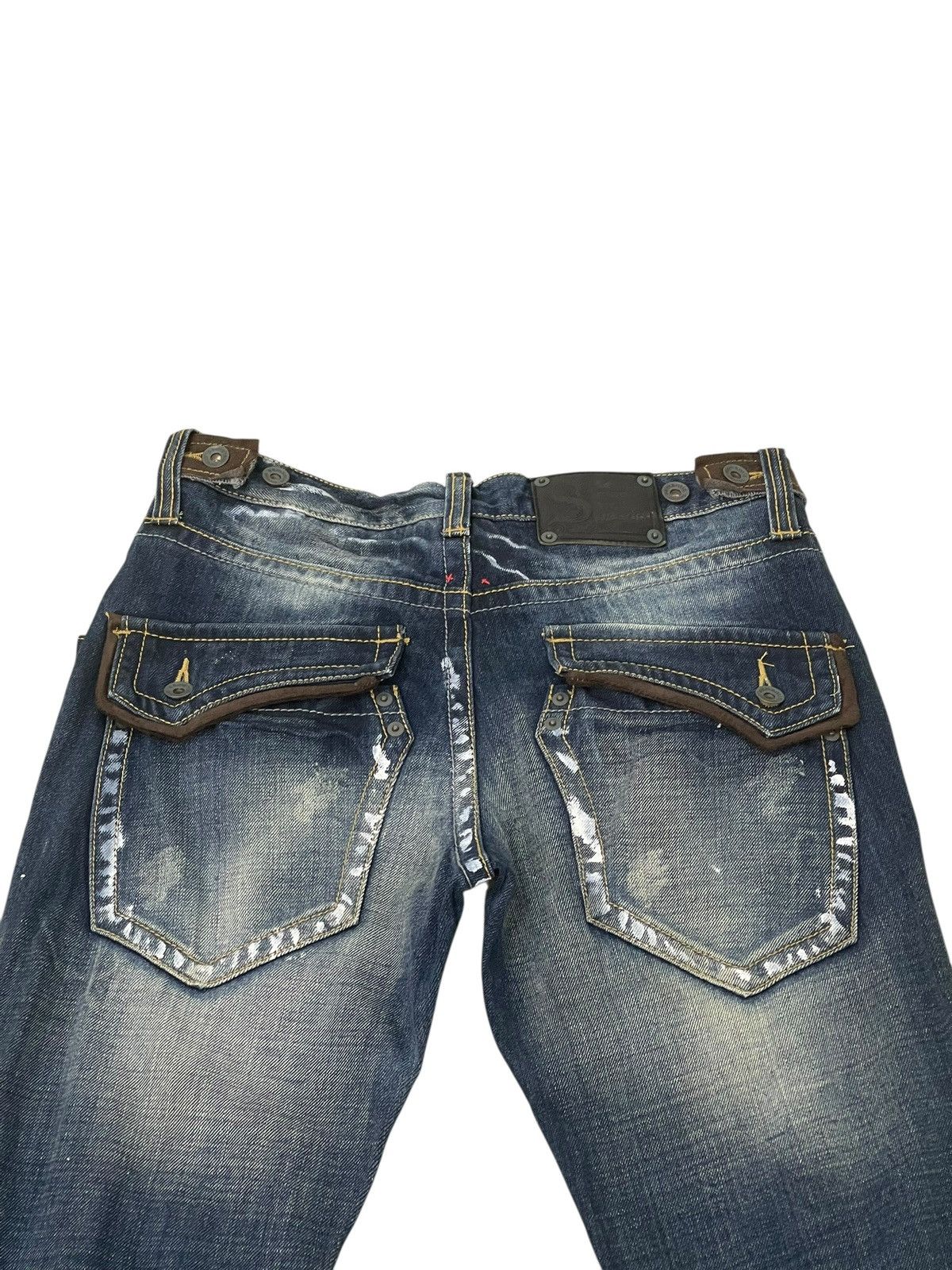 Japanese Brand Flare Jeans Semantic Design Faded Boot Cut 1🟦8 Size US 32 / EU 48 - 18 Thumbnail