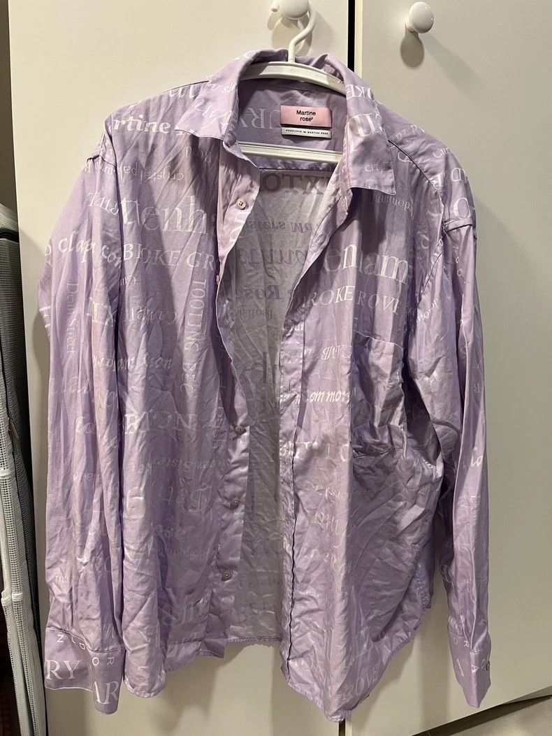 Martine Rose Martine Rose Silver thread embroidered shirt Size US XS / EU 42 / 0 - 2 Thumbnail