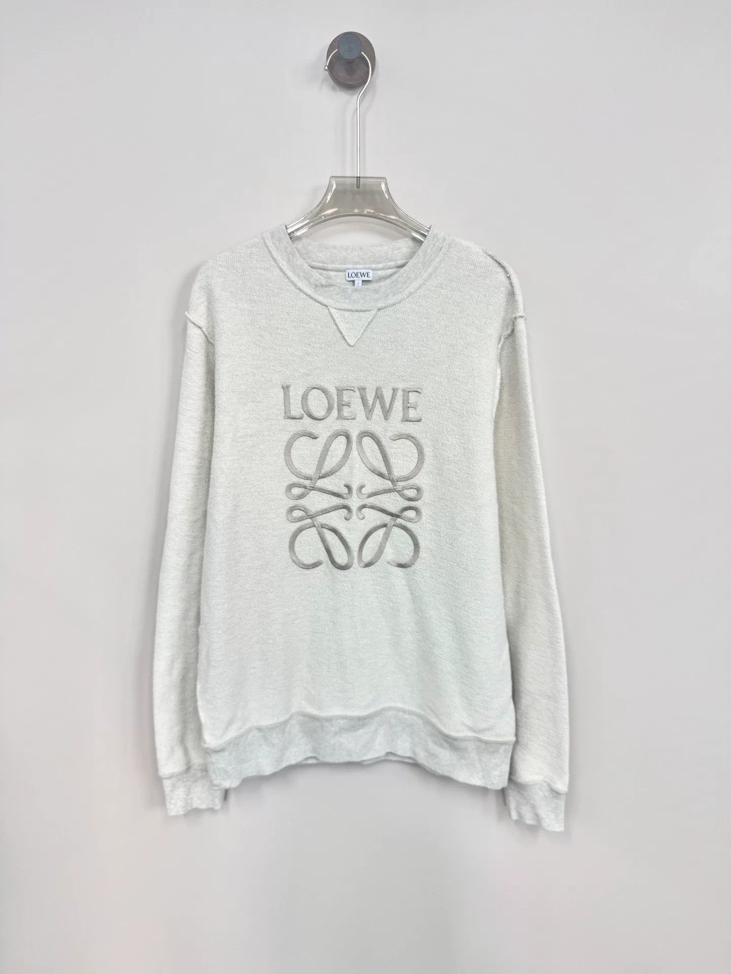 Loewe Loewe Gray Embroidered Logo Sweatshirt Size US M / EU 48-50 / 2 - 1 Thumbnail