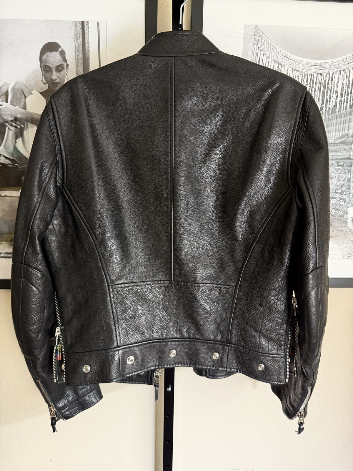 Burberry Burberry Black Leather Motorcycle Racer Jacket Sz 46eu Size US S / EU 44-46 / 1 - 3 Thumbnail