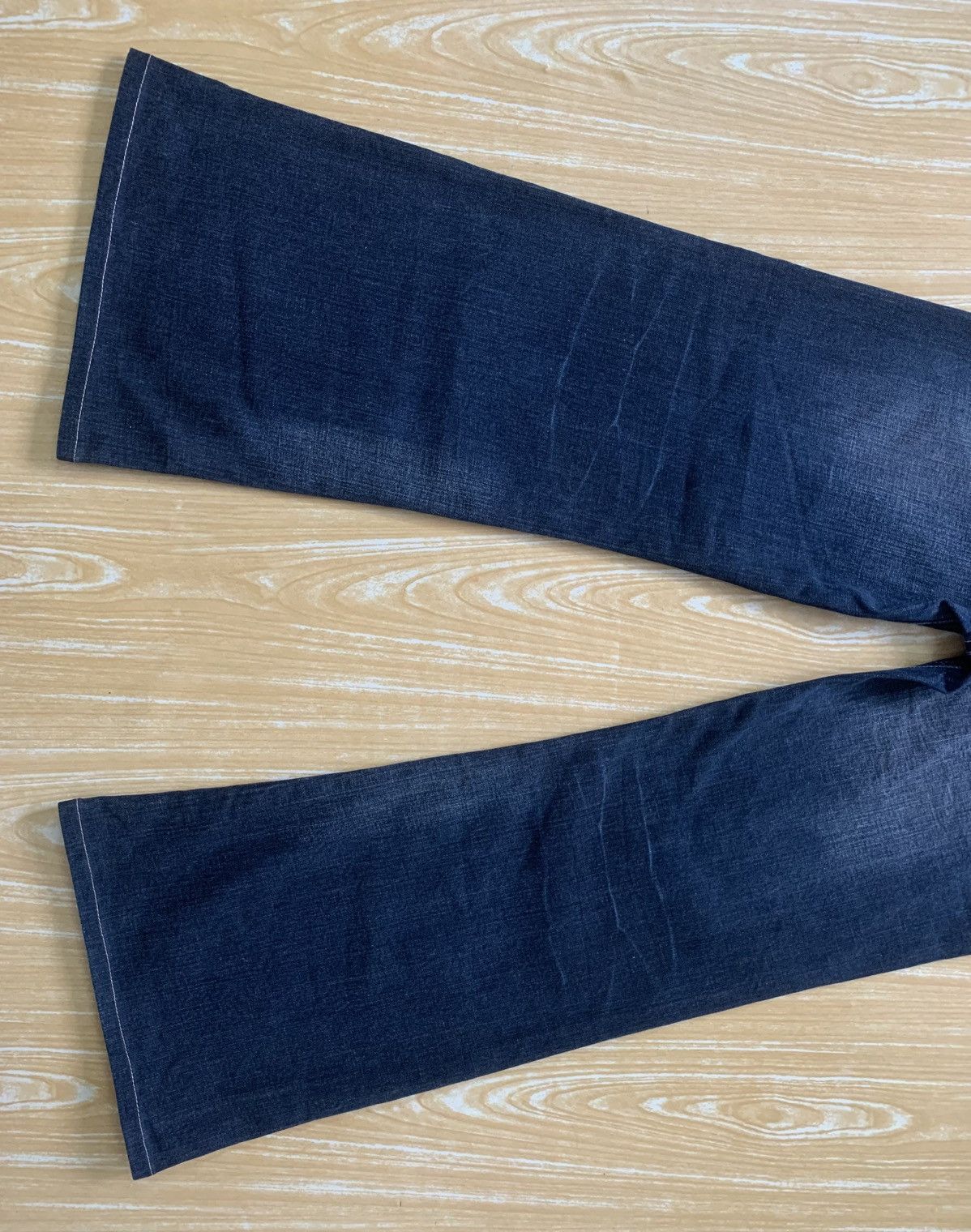 Japanese Brand Rare Maxia Low Rise Super Flare Jeans Pants Distressed Style Size US 27 - 13 Thumbnail