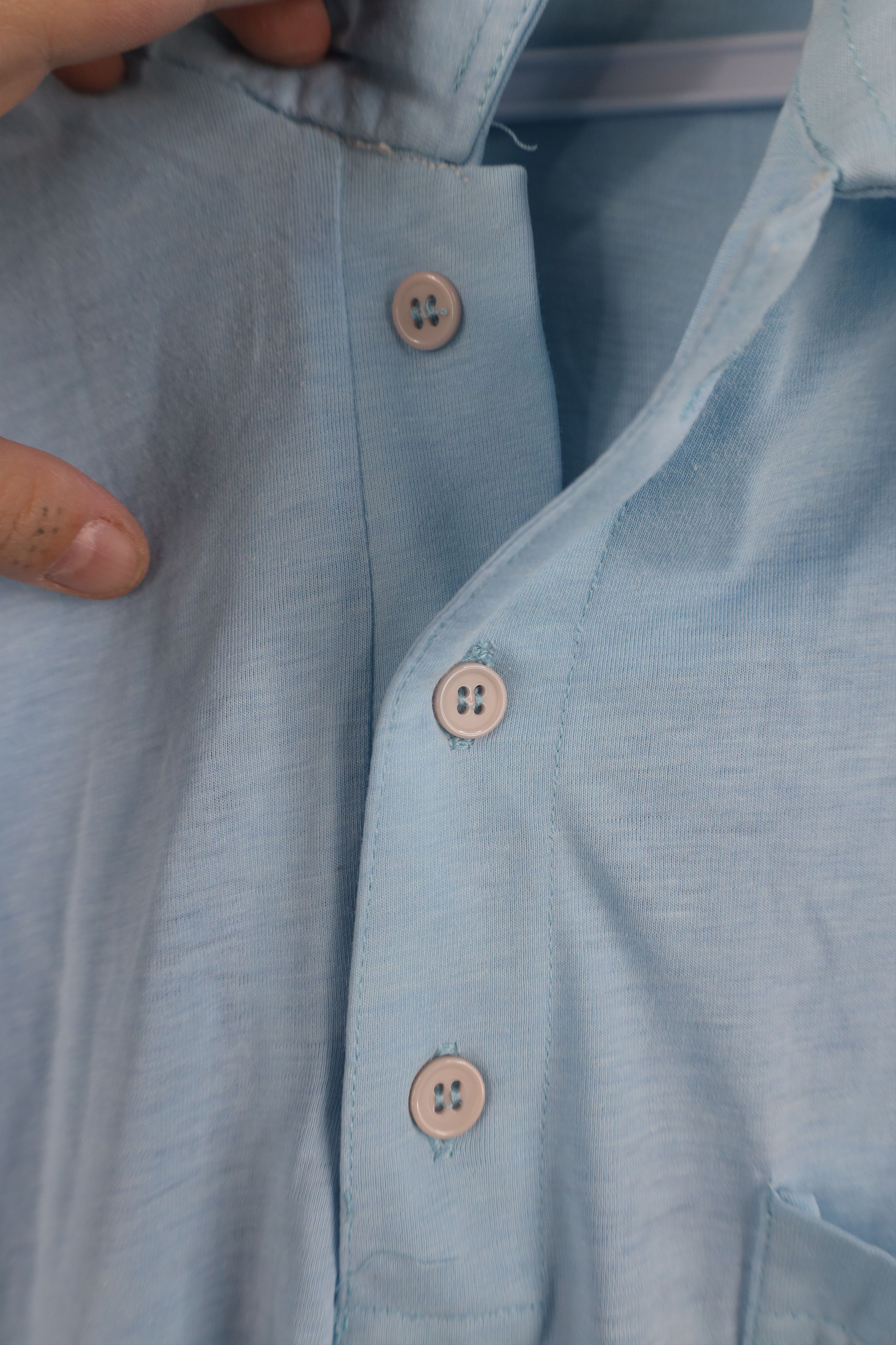 Vintage Vintage 70s Streetwear Knit Collared Golf Polo Shirt Blue Size US L / EU 52-54 / 3 - 7 Thumbnail