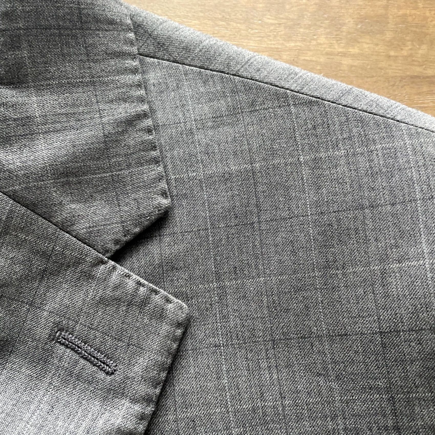 Ralph Lauren Lauren Ralph Lauren Wool Windowpane Blazer Mens 40R Regular Notch Gray 2-Button Size 40R - 4 Thumbnail