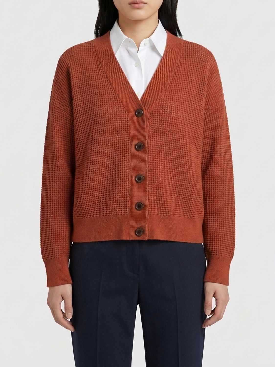 Brunello Cucinelli Brunello Cucinelli Sweater Woman Orange Size S / US 4 / IT 40 - 1 Thumbnail