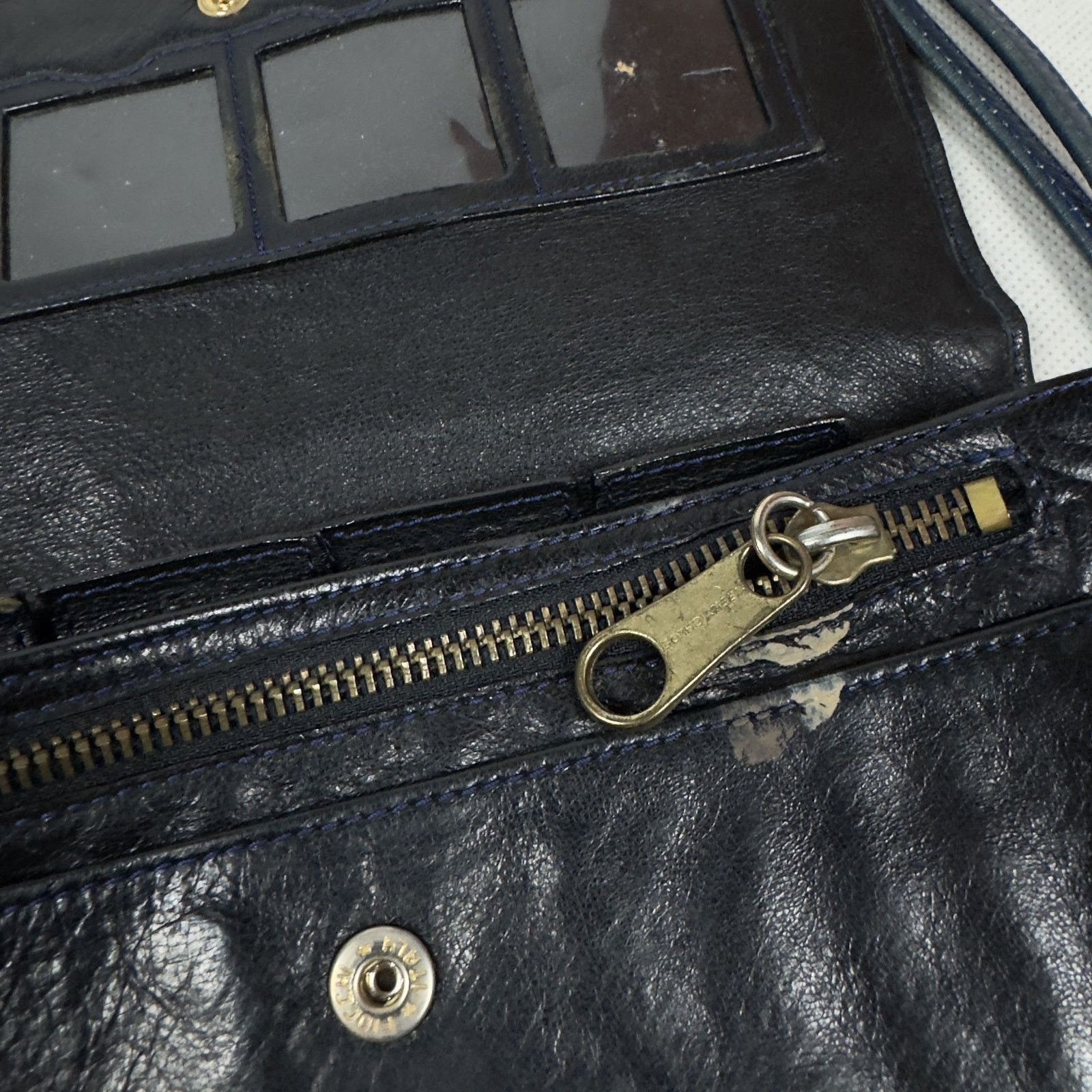 See by Chloe See By Chloe Women's Black Teal Leather Wristlet Wallet Size ONE SIZE - 8 Thumbnail