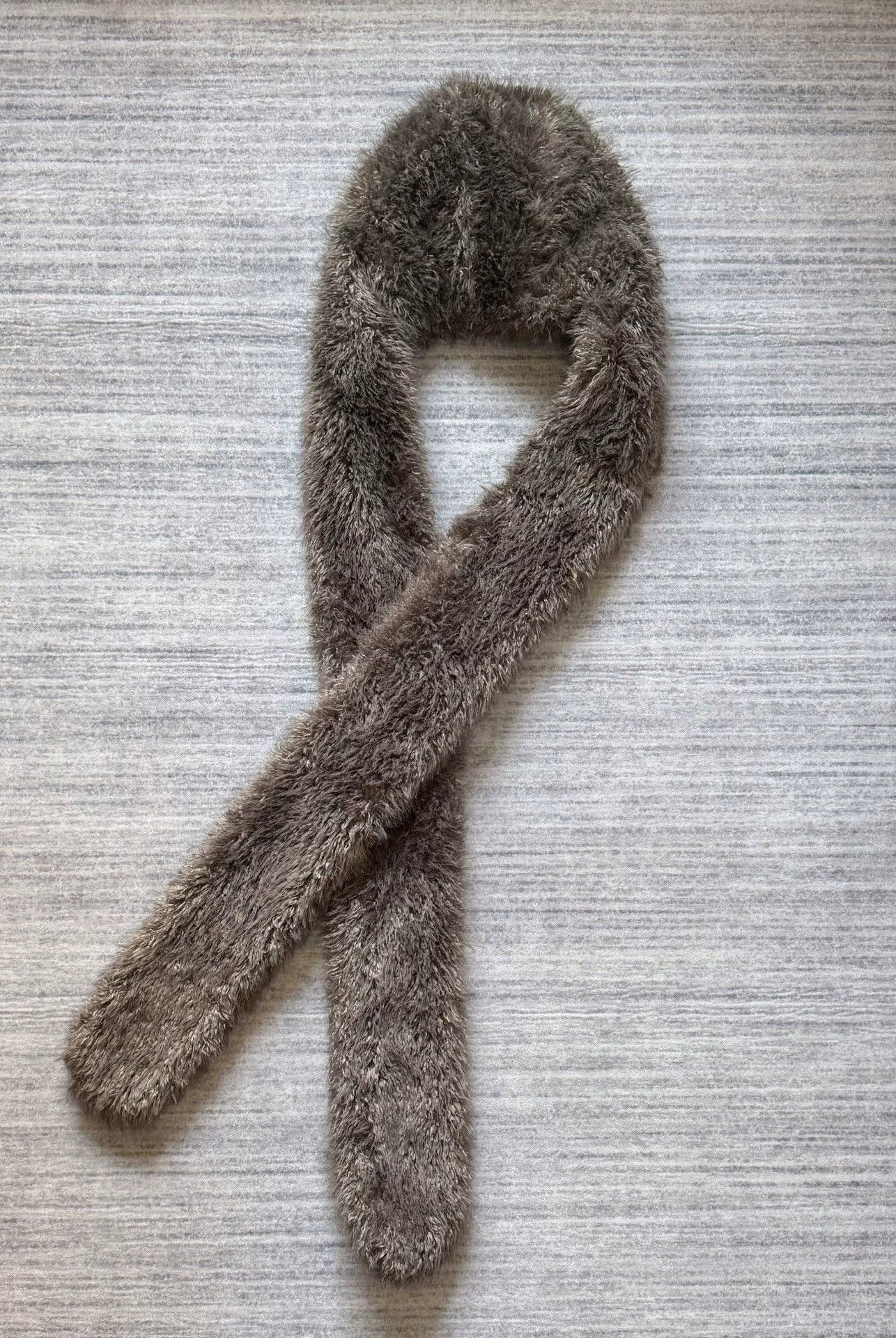 Other Cornerstone Long Fleece Hooded Scarf Boa Muted Brown Free NWT Size ONE SIZE - 3 Thumbnail