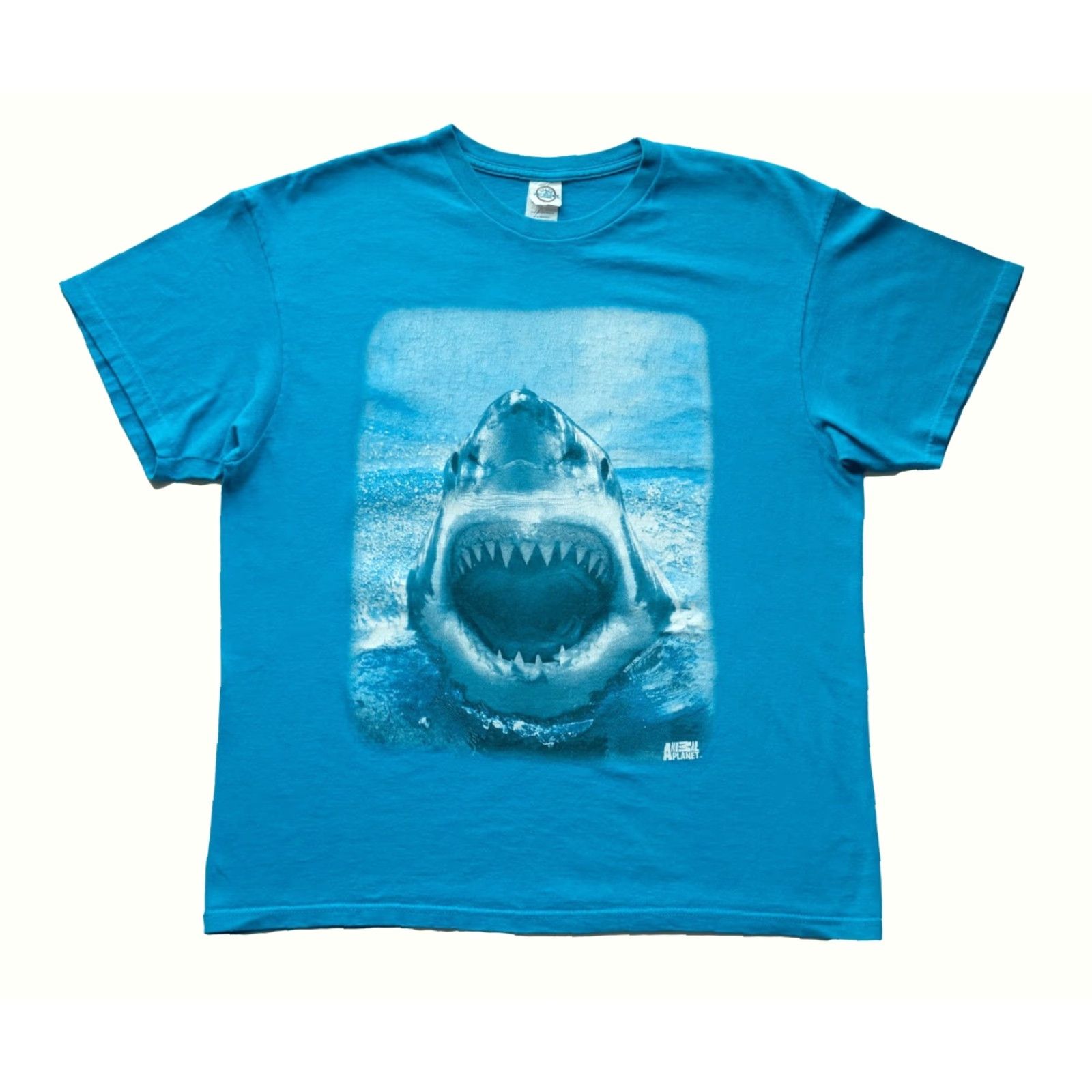 Vintage VINTAGE Animal Planet SHARK WEEK Delta Y2K 100% COTTON BLUE T SHIRT Men XL Size US XL / EU 56 / 4 - 2 Thumbnail
