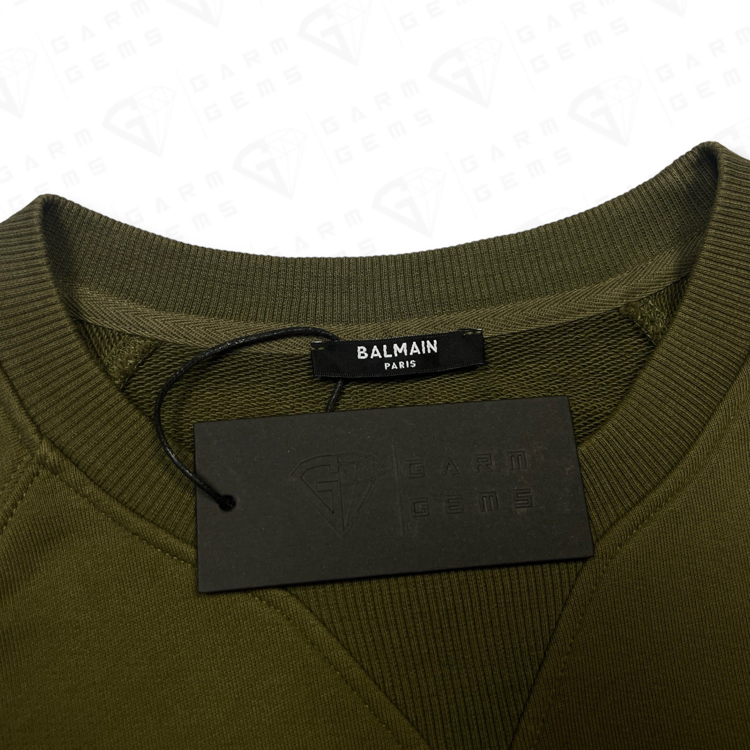 Balmain Balmain Metallic Logo Sweatshirt Size US XL / EU 56 / 4 - 5 Thumbnail