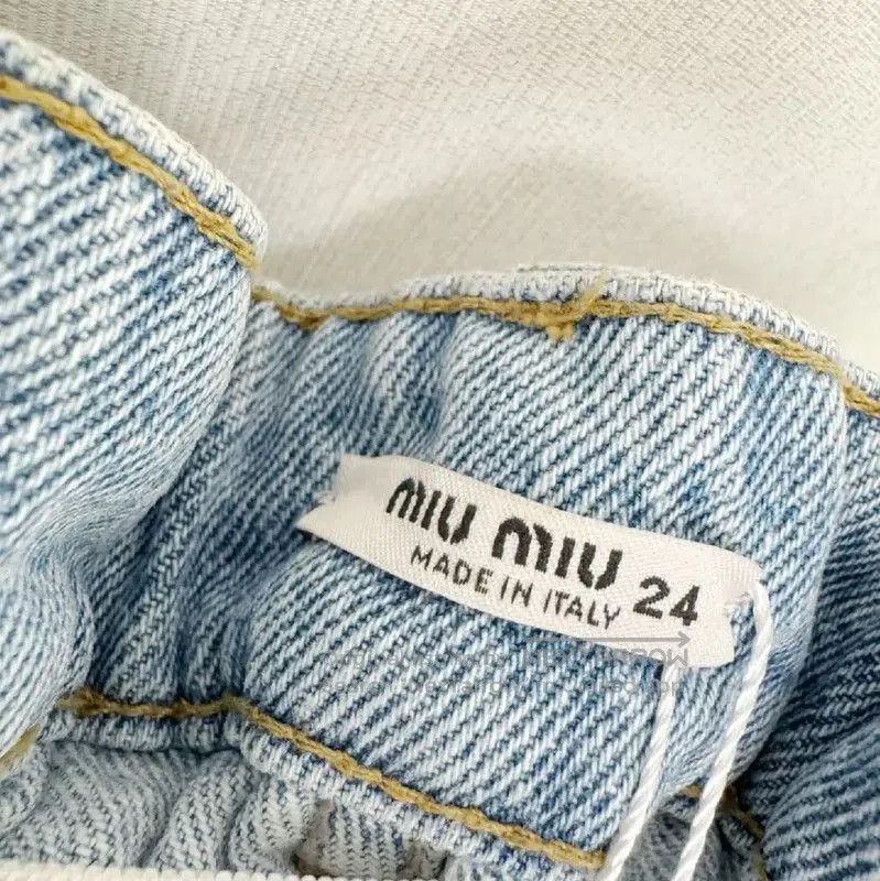 Miu Miu Miu Miu Light Blue Cotton Women's Shorts . Size 23" - 4 Thumbnail