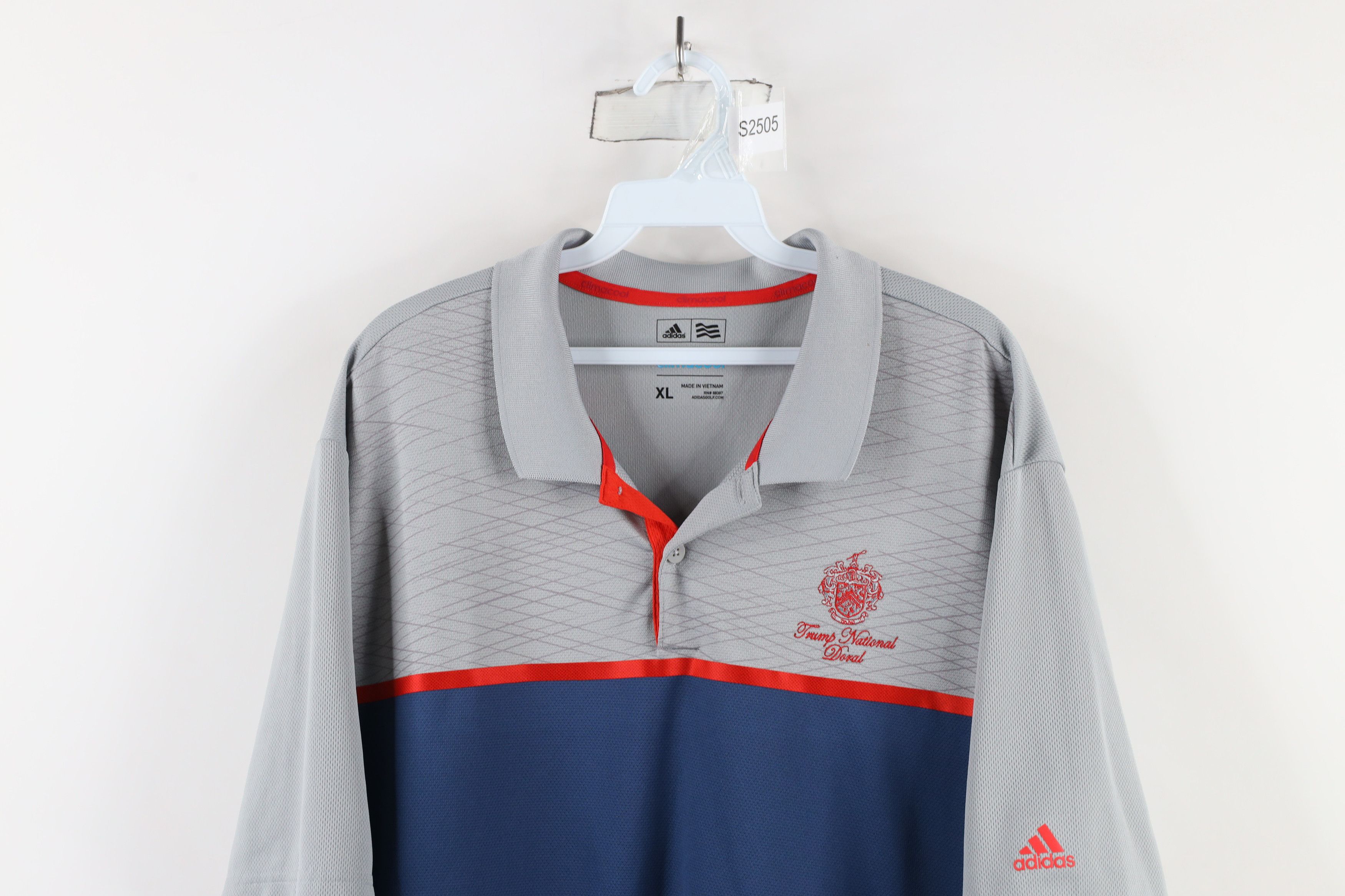 Adidas × Vintage Adidas Golf Trump National Doral Golf Course Polo Shirt Blue Size US XL / EU 56 / 4 - 2 Thumbnail